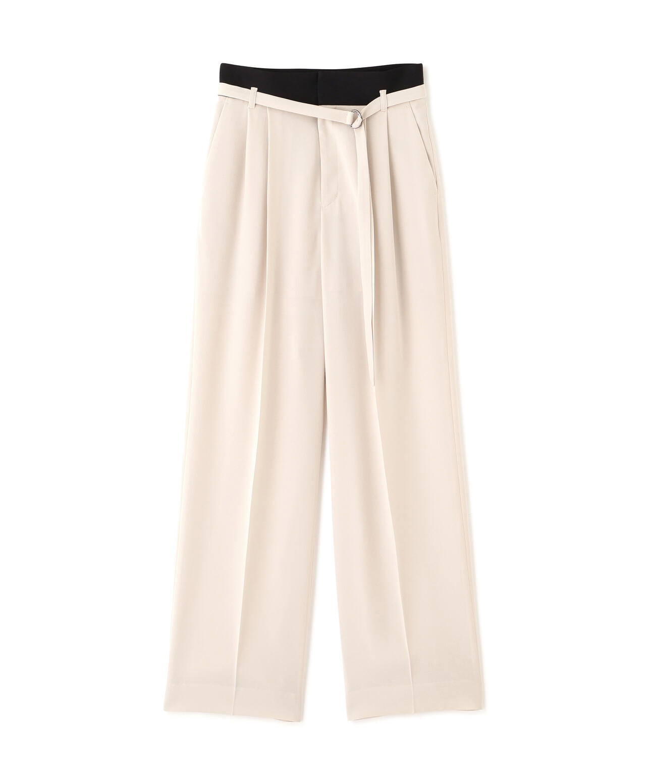 ダブルサテンタックワイドパンツ