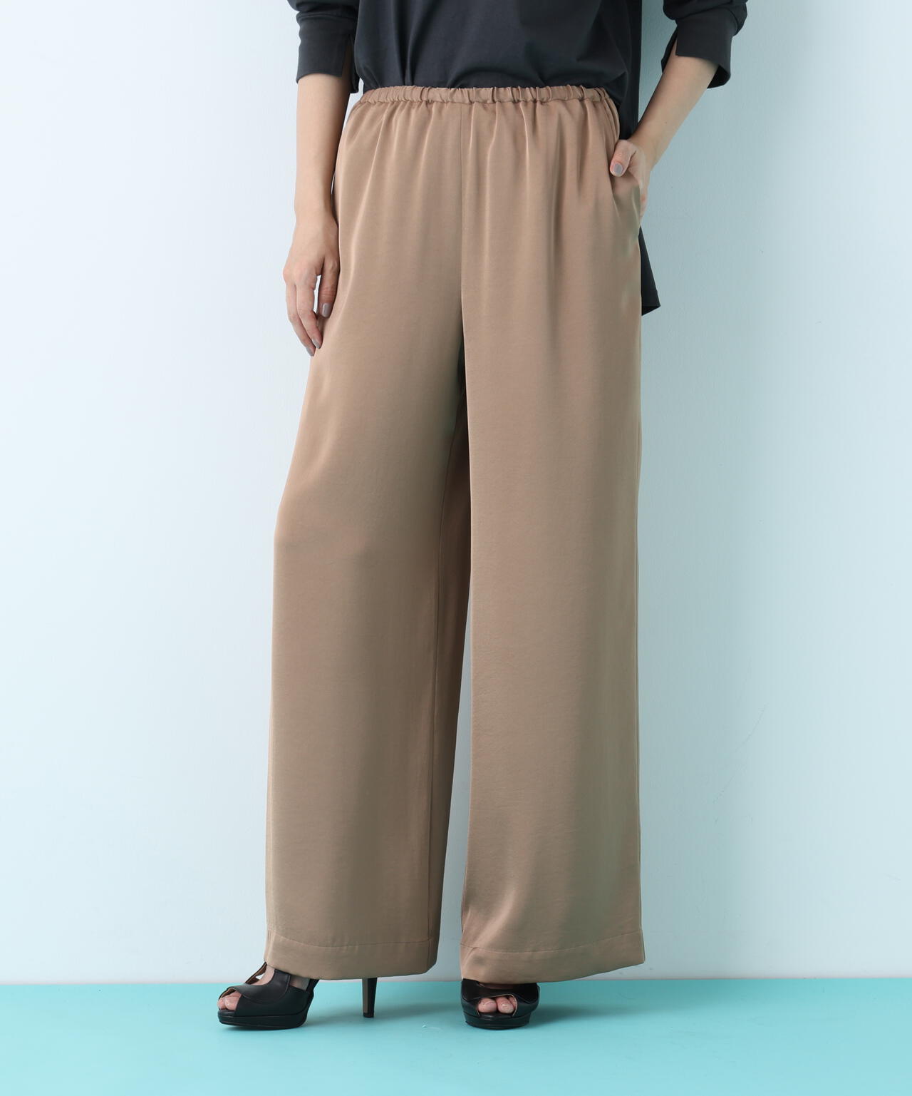 PINKY & DIANNE ピンキーアンドダイアン　サテンフレアーパンツ サテンフレアーパンツ | PINKY&DIANNE（ピンキー&ダイアン） ｜【公式