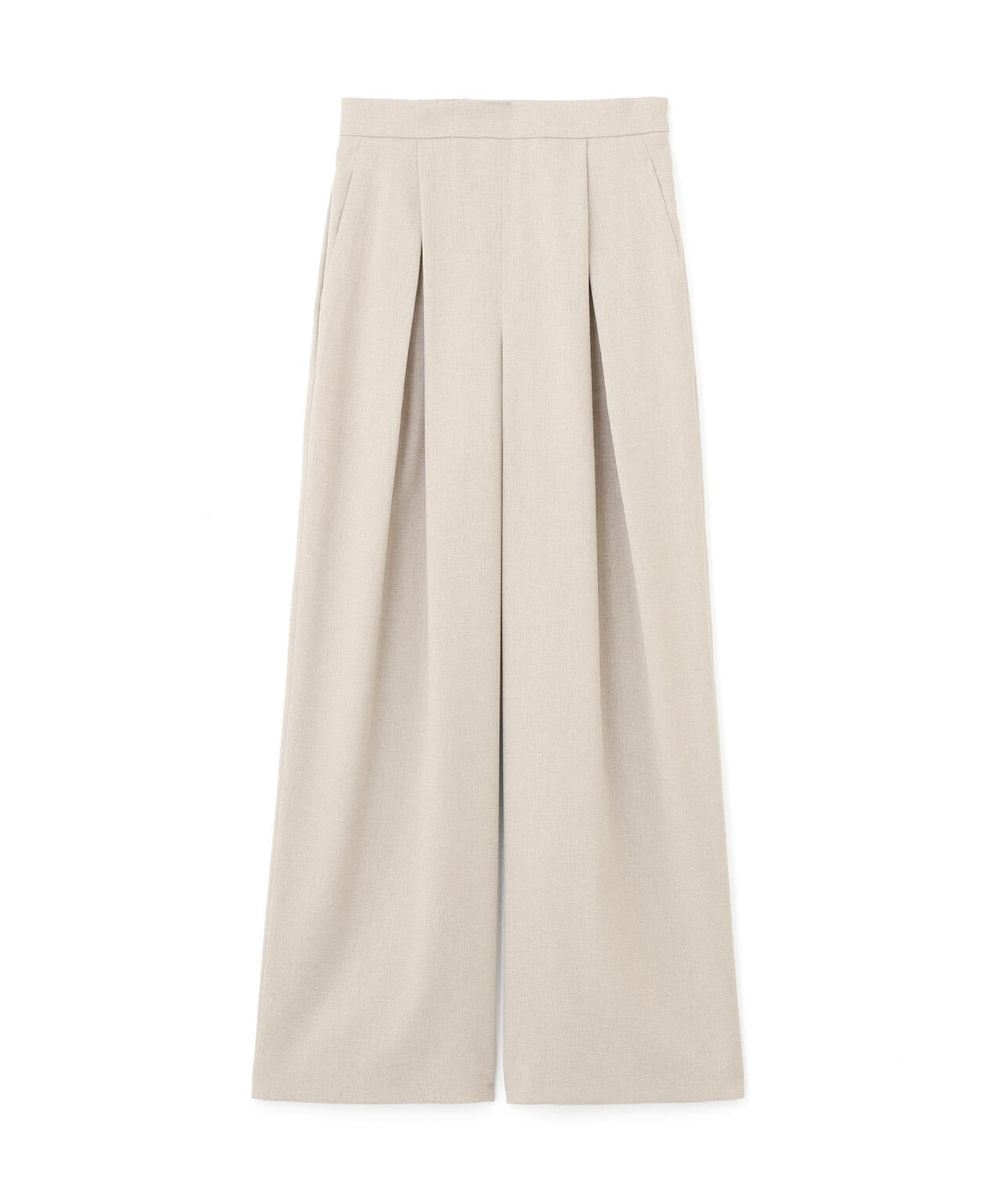 スラブ調ウエストタックパンツ