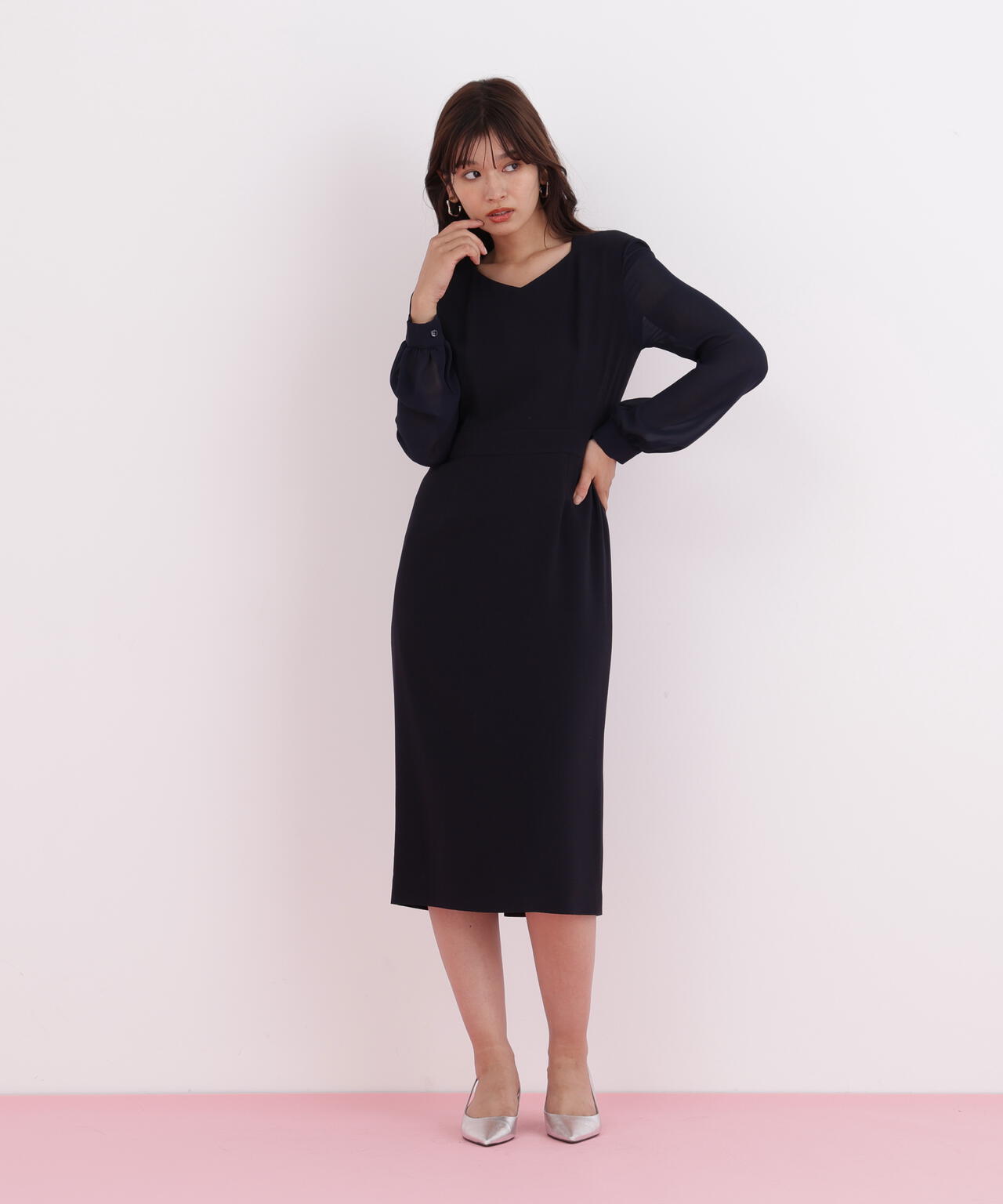 ダイヤモンドネックコンビワンピース | PINKY&DIANNE（ピンキー