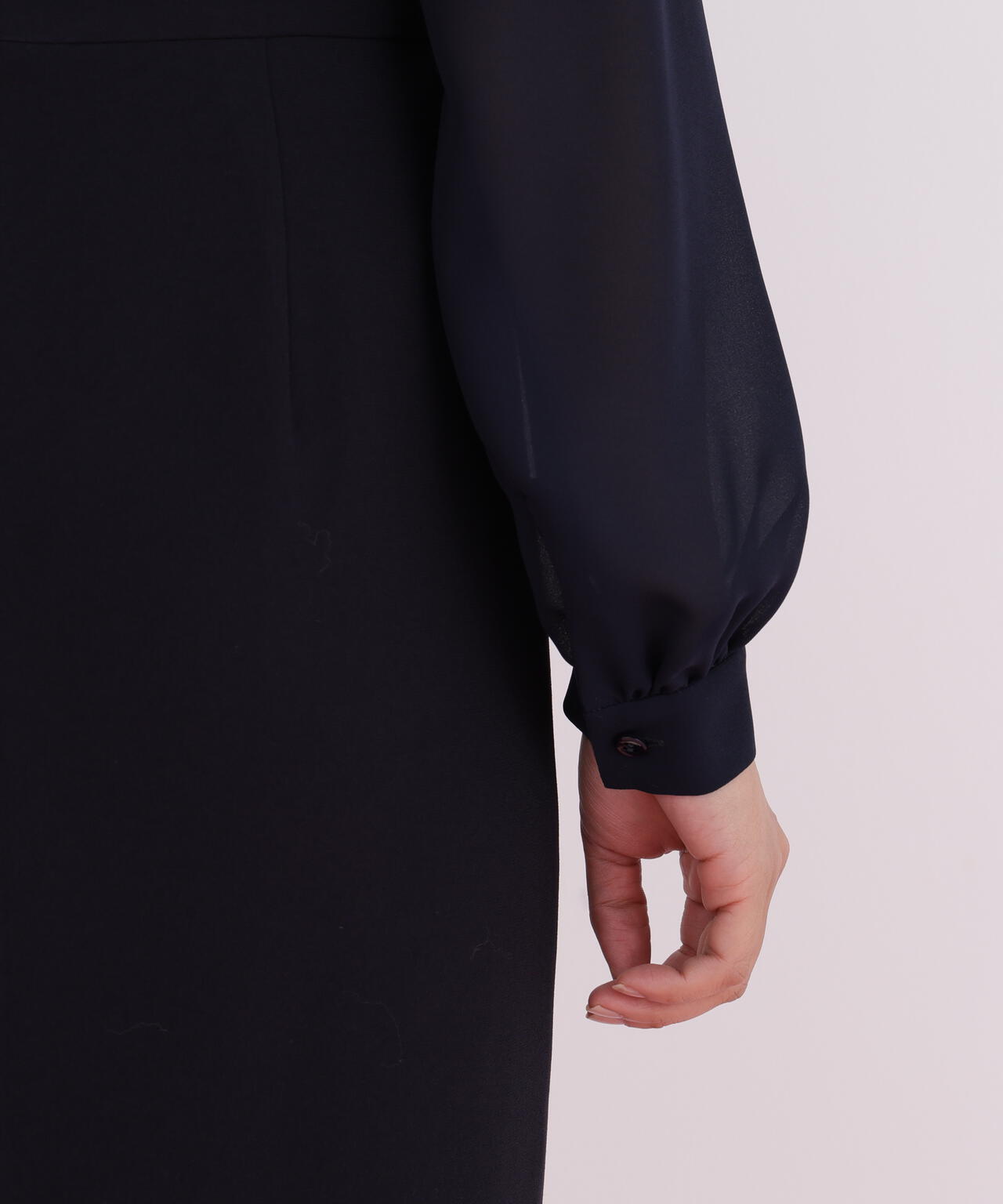 ダイヤモンドネックコンビワンピース