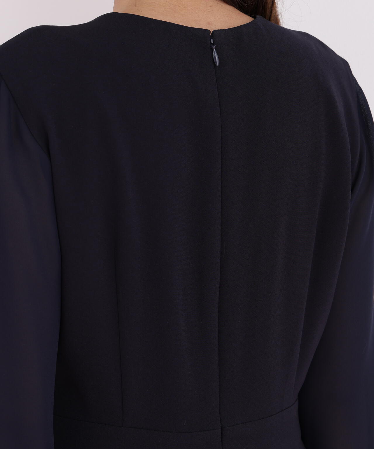 ダイヤモンドネックコンビワンピース