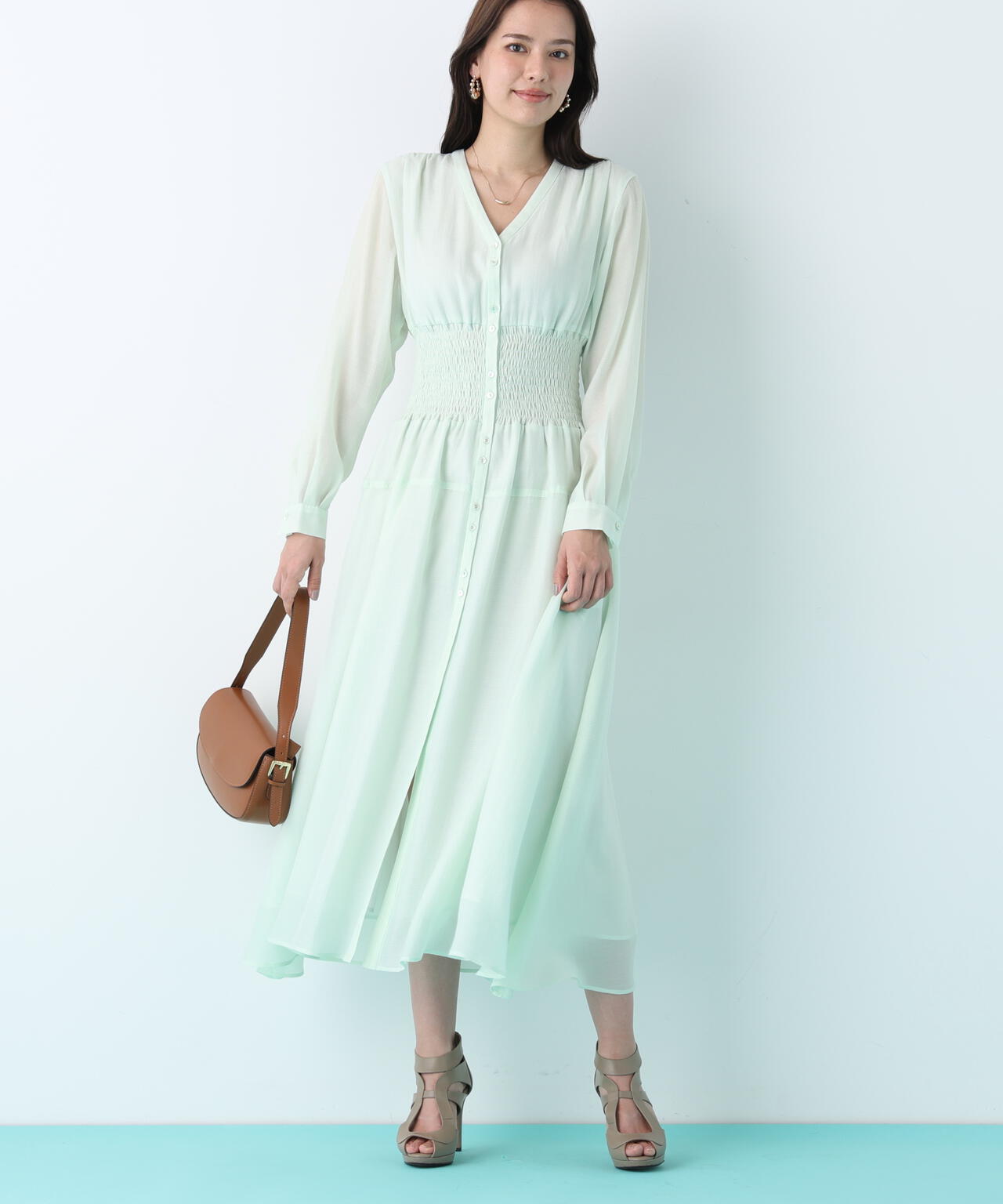 ウエストシャーリングロングワンピース | PINKY&DIANNE（ピンキー