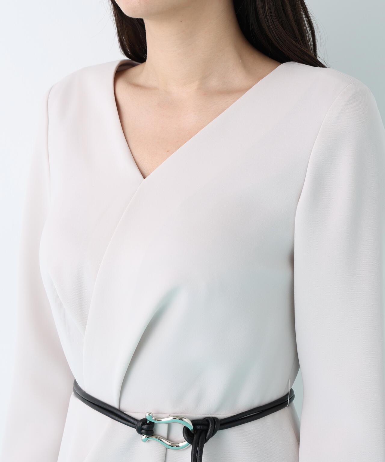 タッククロスウエストワンピース