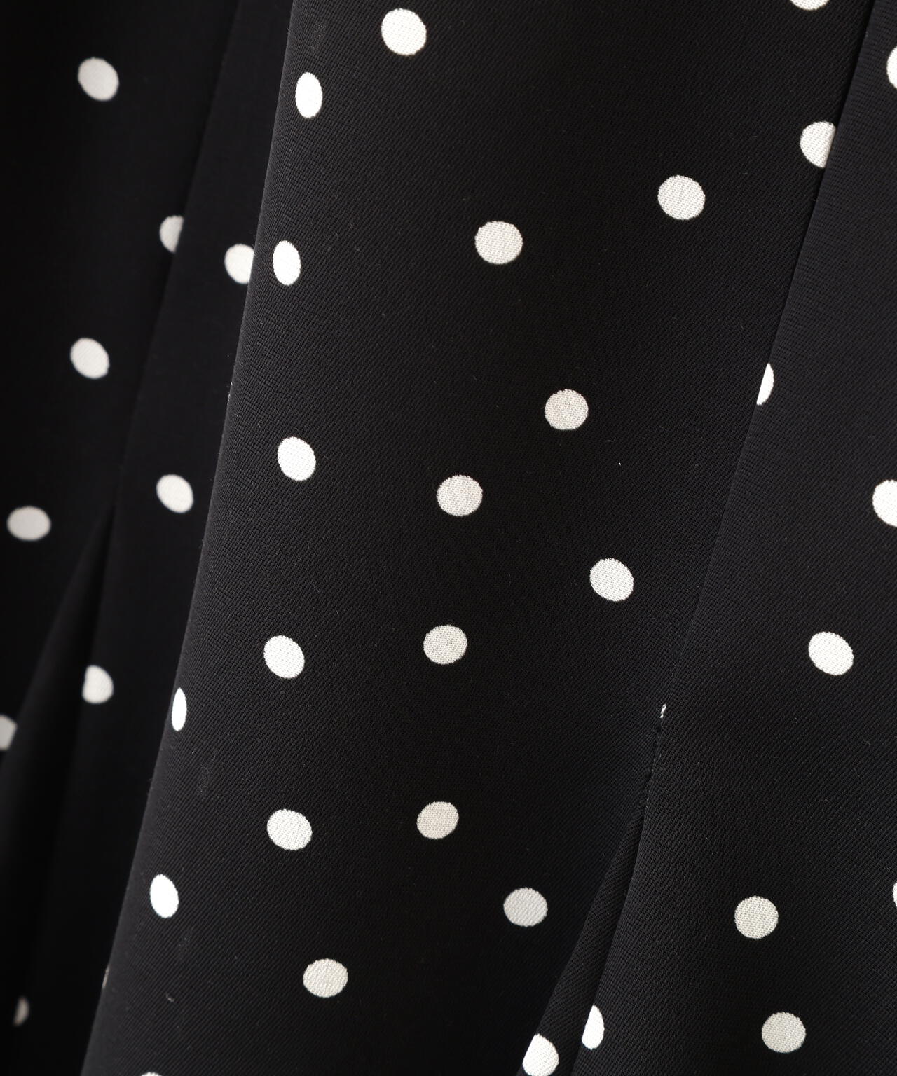 ドットプリントリボンワンピース