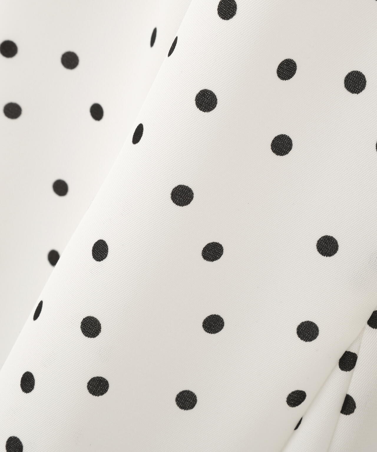 ドットプリントリボンワンピース