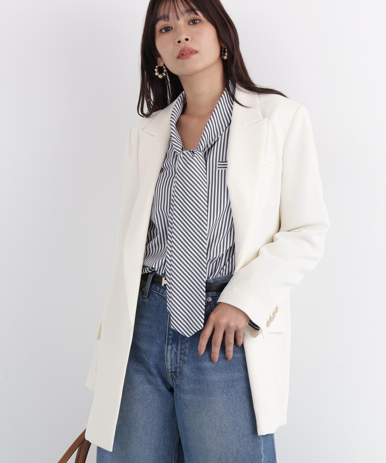 ストライプスリーブジャケット