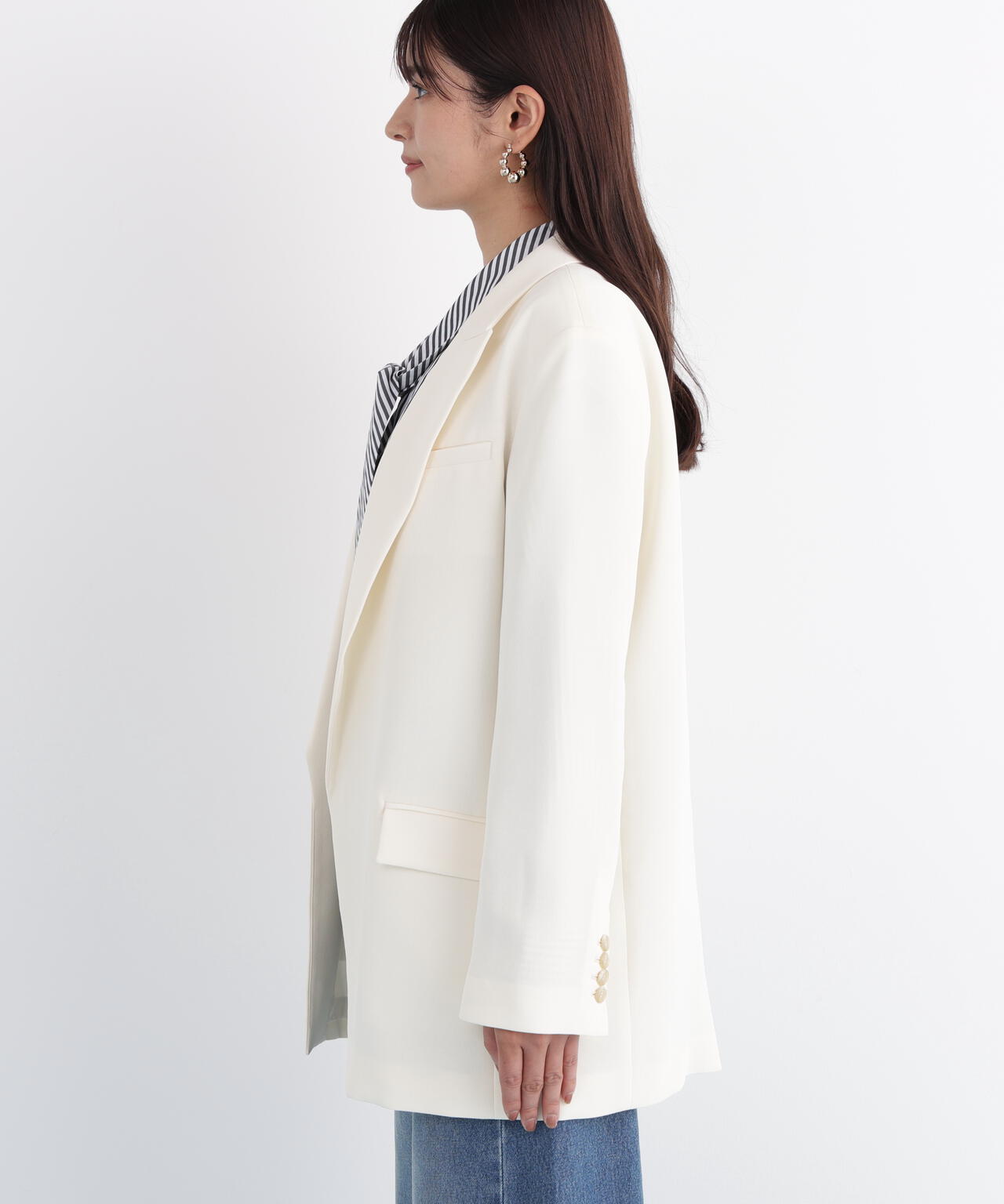 ストライプスリーブジャケット