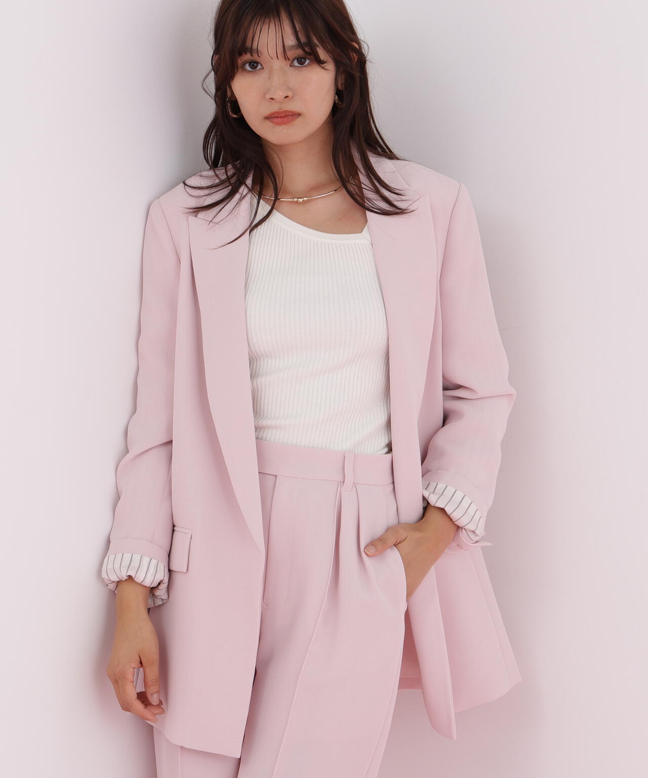 ストライプスリーブジャケット