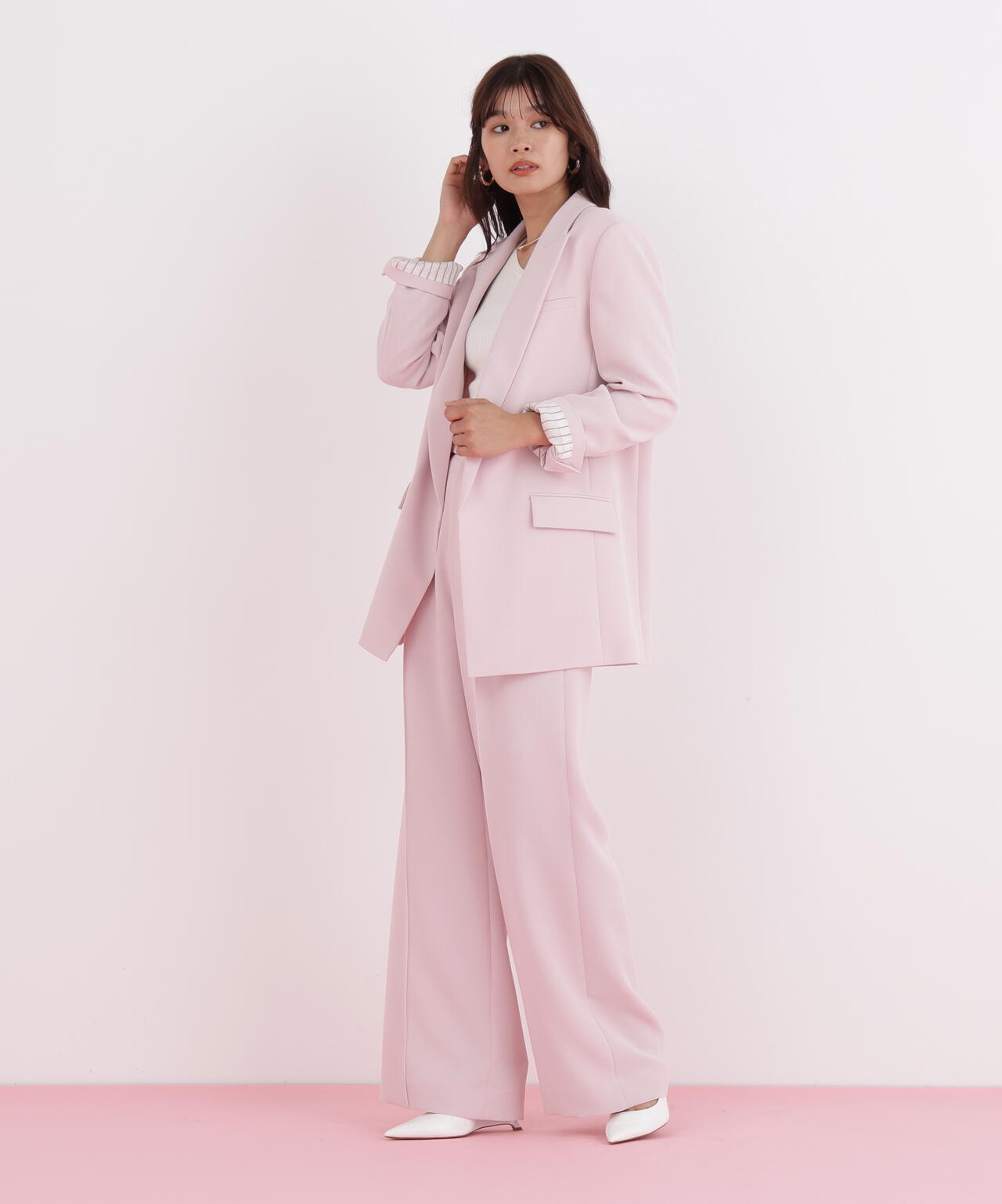 ストライプスリーブジャケット