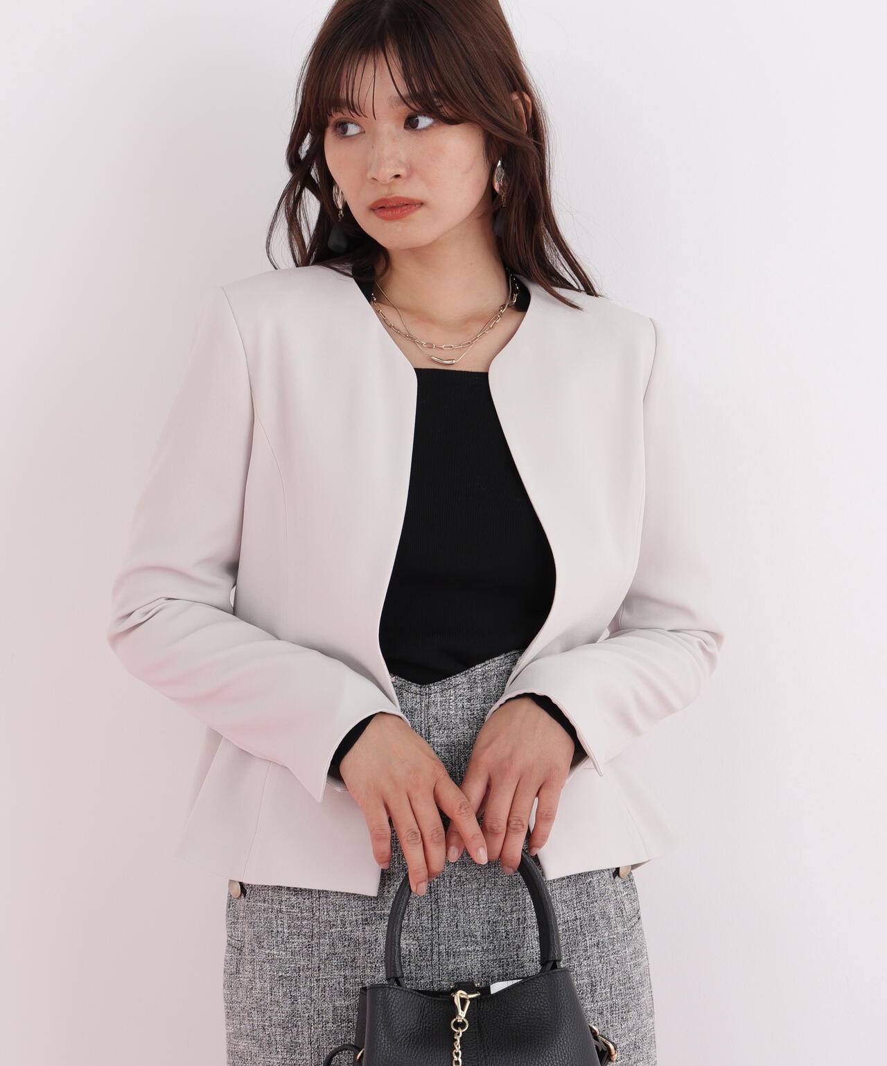 キーネックペプラムジャケット | PINKY&DIANNE（ピンキー&ダイアン