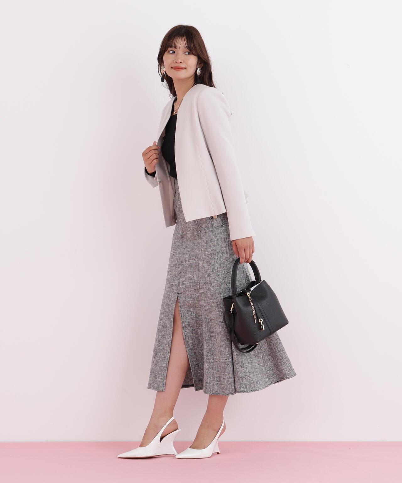 キーネックペプラムジャケット | PINKY&DIANNE（ピンキー&ダイアン