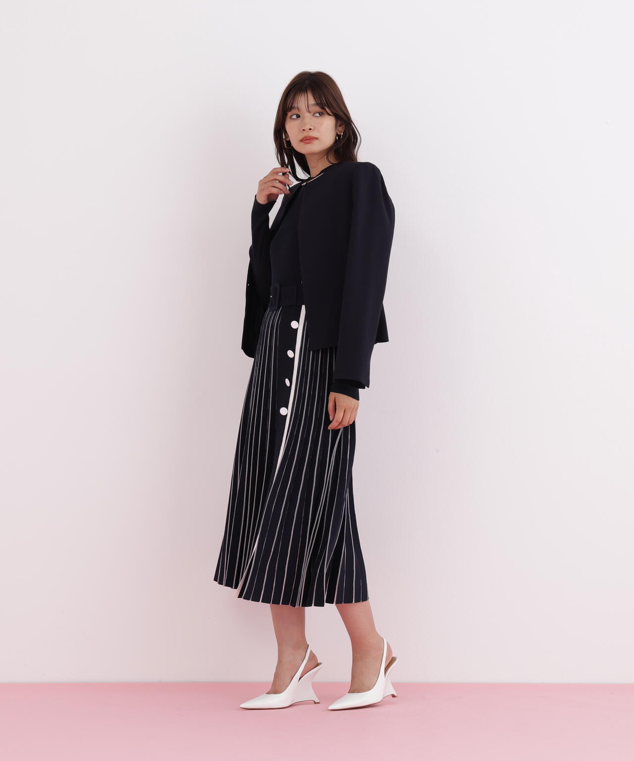 キーネックペプラムジャケット | PINKY&DIANNE（ピンキー&ダイアン