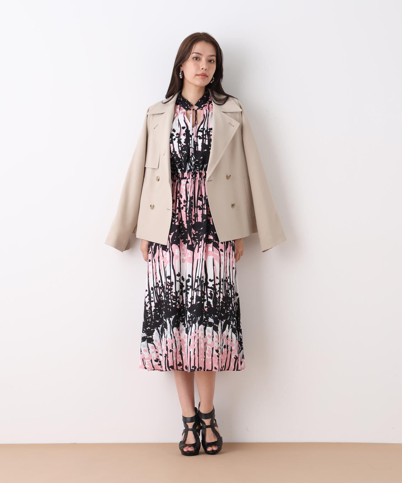 ソフトオックスショートトレンチコート