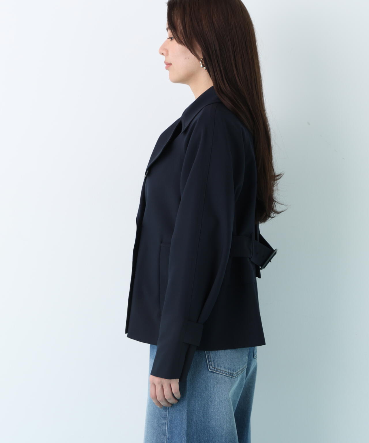 ソフトオックスショートトレンチコート