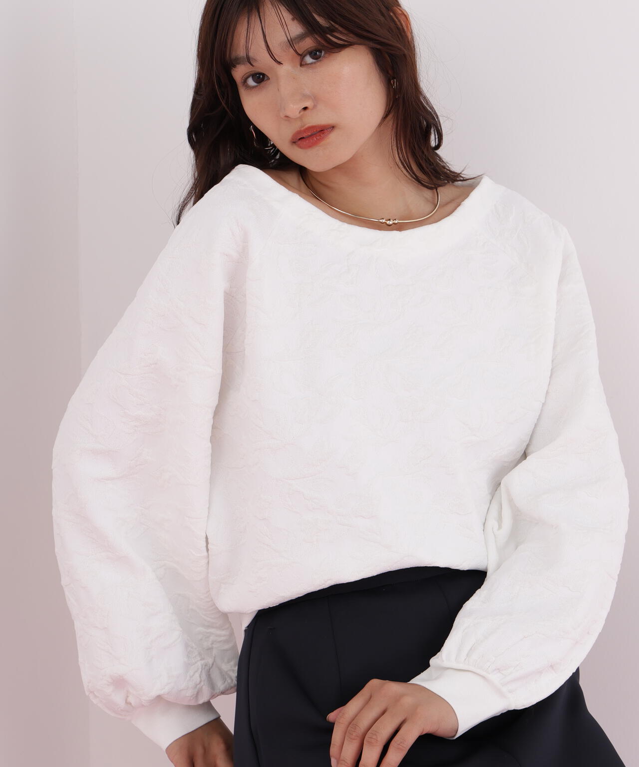 ニットジャガードVネックプルオーバー | PINKY&DIANNE（ピンキー