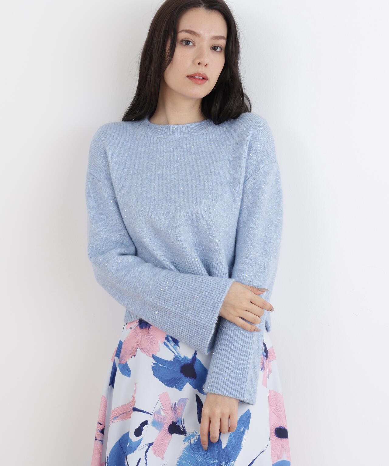 スパンコールニット