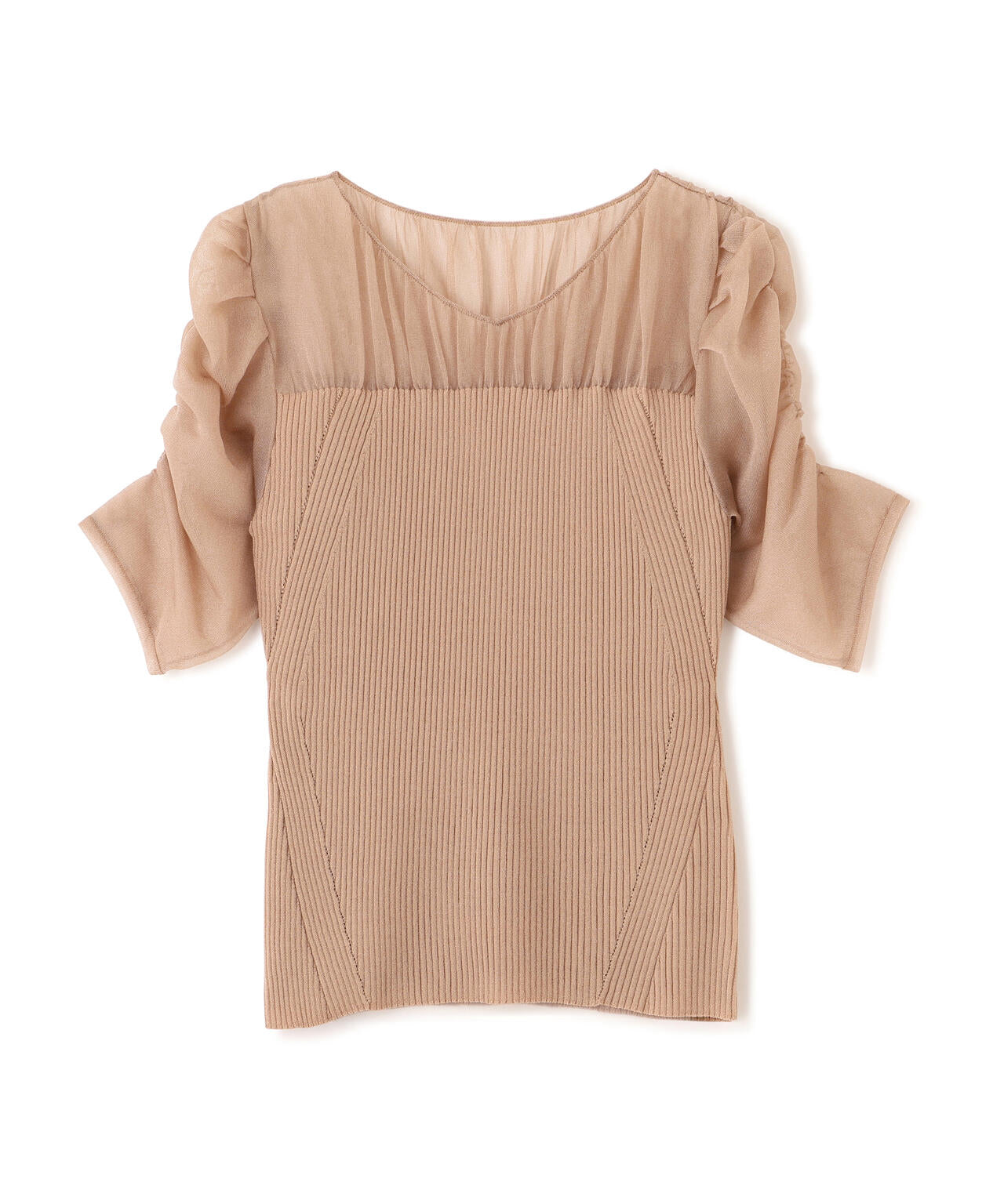 ラメニットシアーコンビプルオーバー