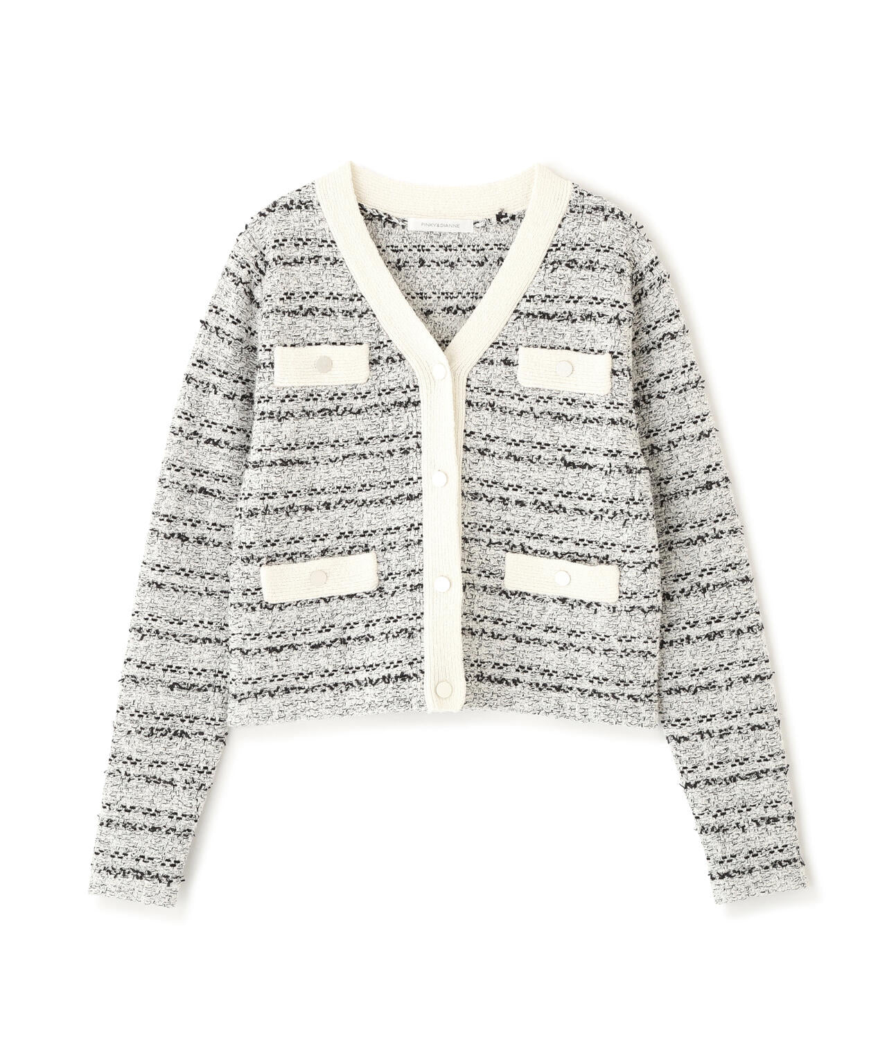 【新品】ピンキーアンドダイアン◆カスリツイードカーディガン シーグリーン 38 PINKY & DIANNE カスリツイードカーディガン シーグリーン1