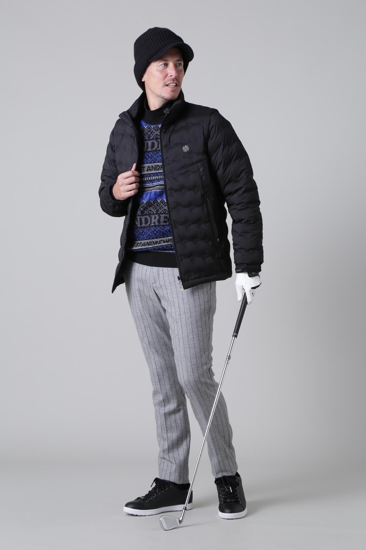 袖取り外し可能 ケルトジャガード中綿ブルゾン (MENS) | St ANDREWS