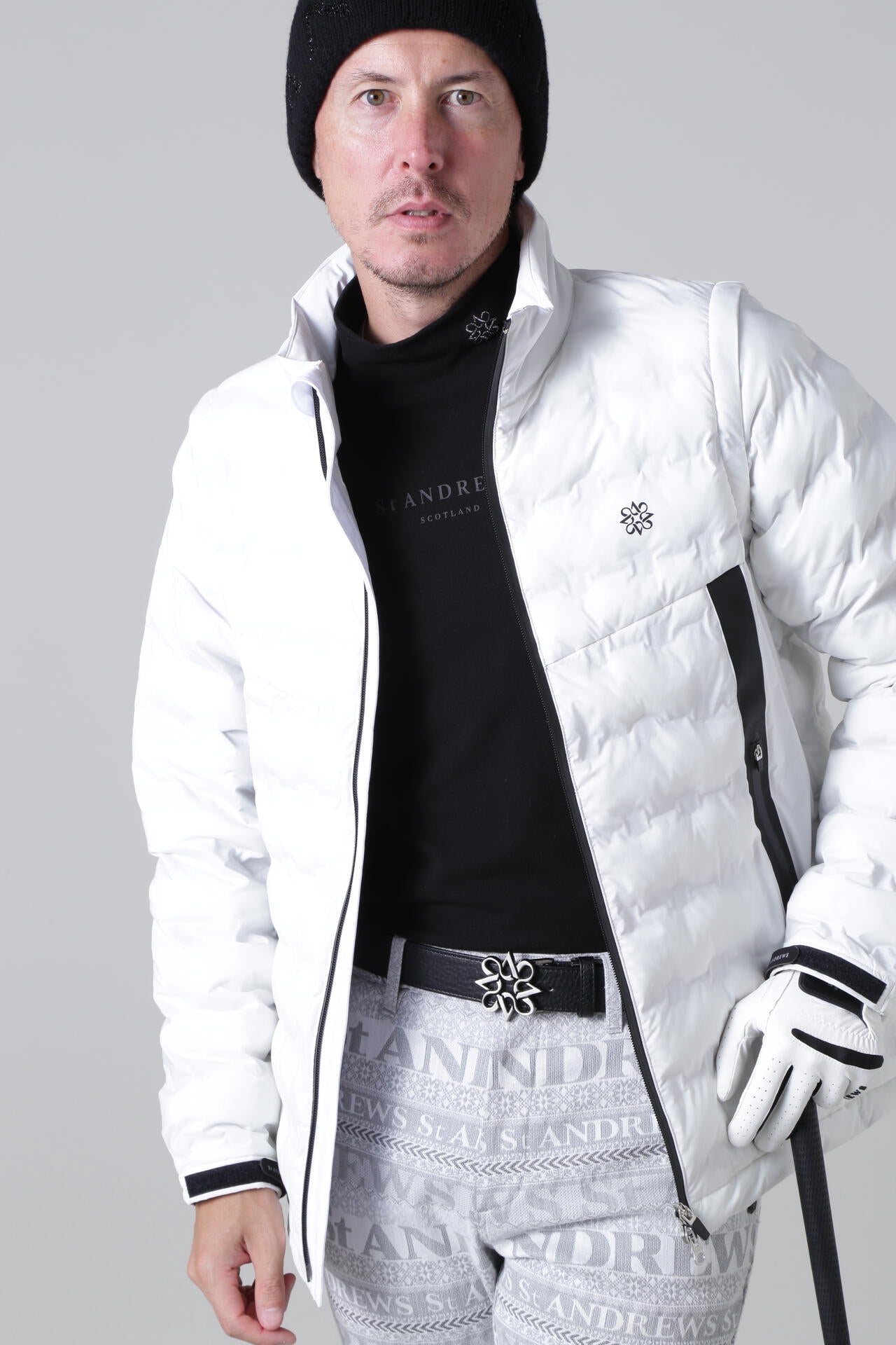 袖取り外し可能 ケルトジャガード中綿ブルゾン (MENS)