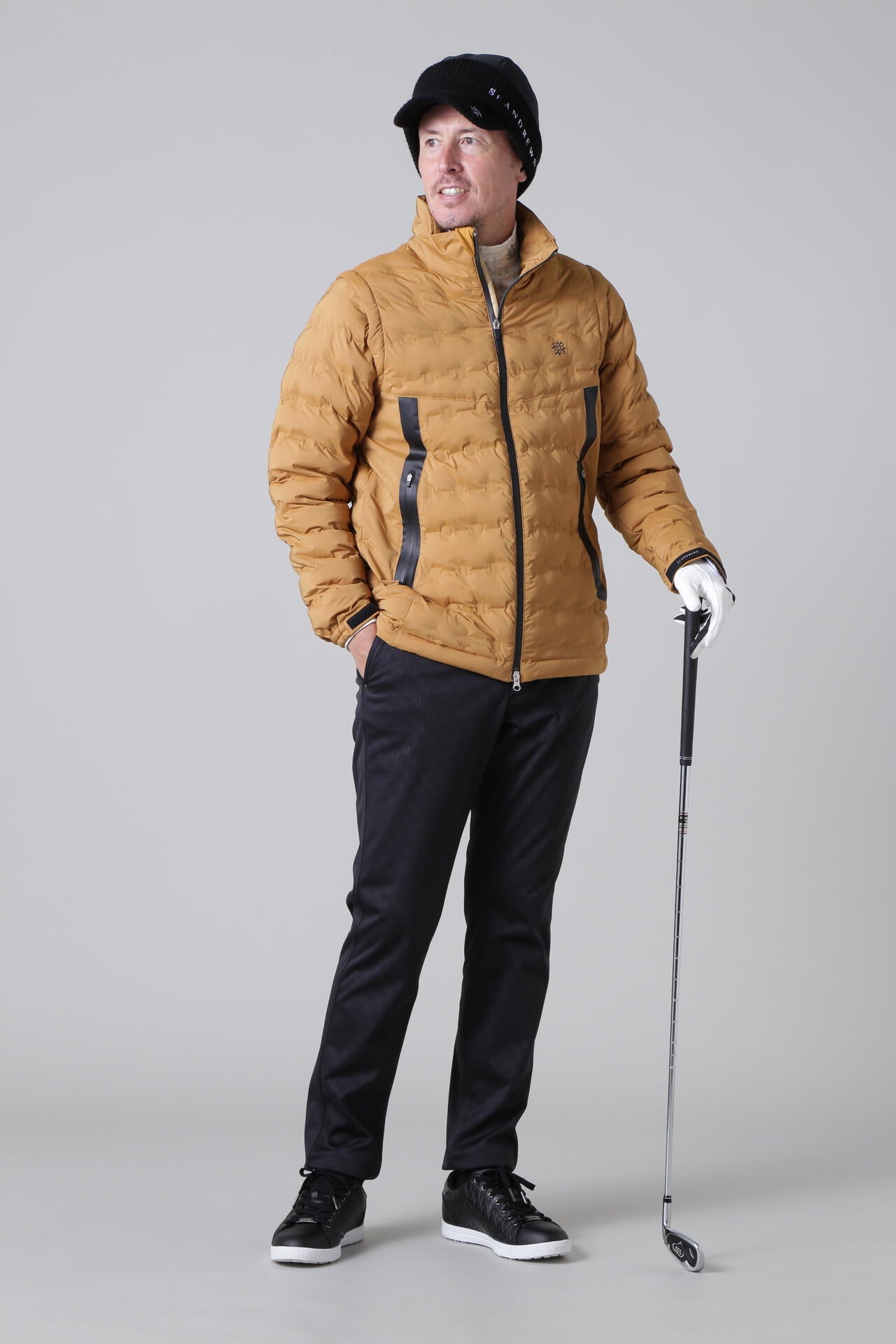 袖取り外し可能 ケルトジャガード中綿ブルゾン (MENS)