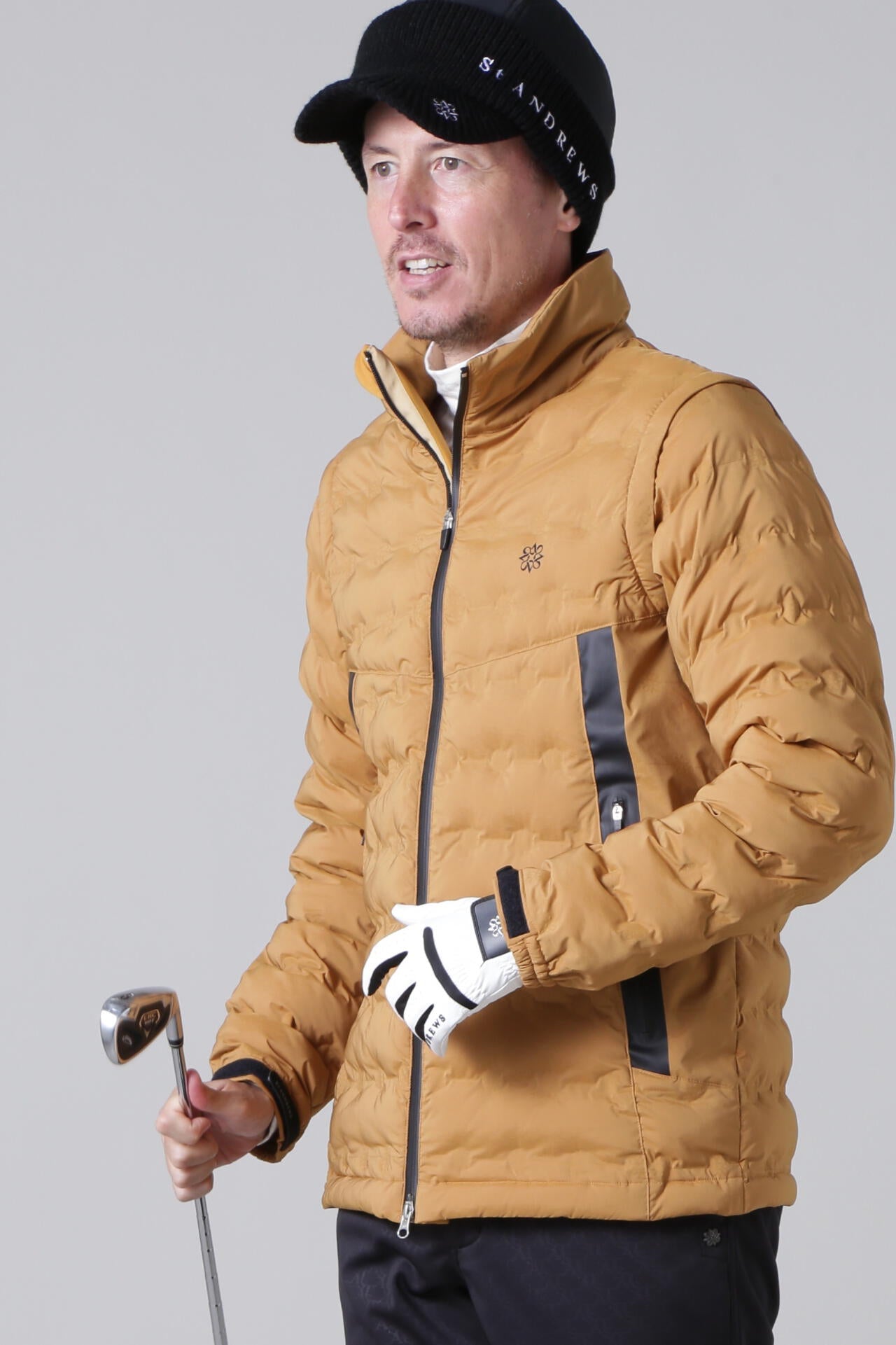 袖取り外し可能 ケルトジャガード中綿ブルゾン (MENS)
