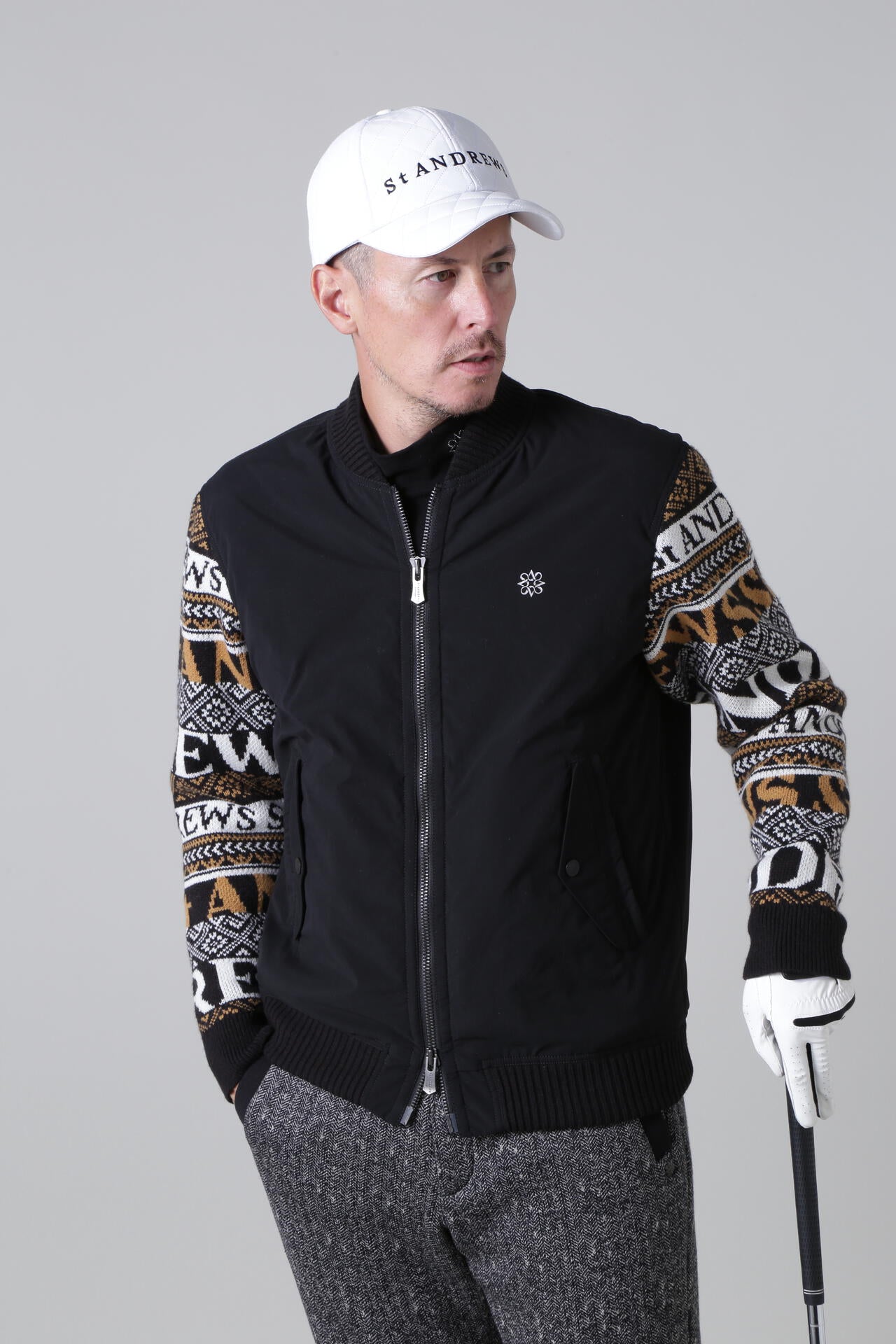 セントアンドリュース・中綿キルト袖ニットブルゾン 中綿袖ニットブルゾン (MENS) | St ANDREWS（セントアンドリュース