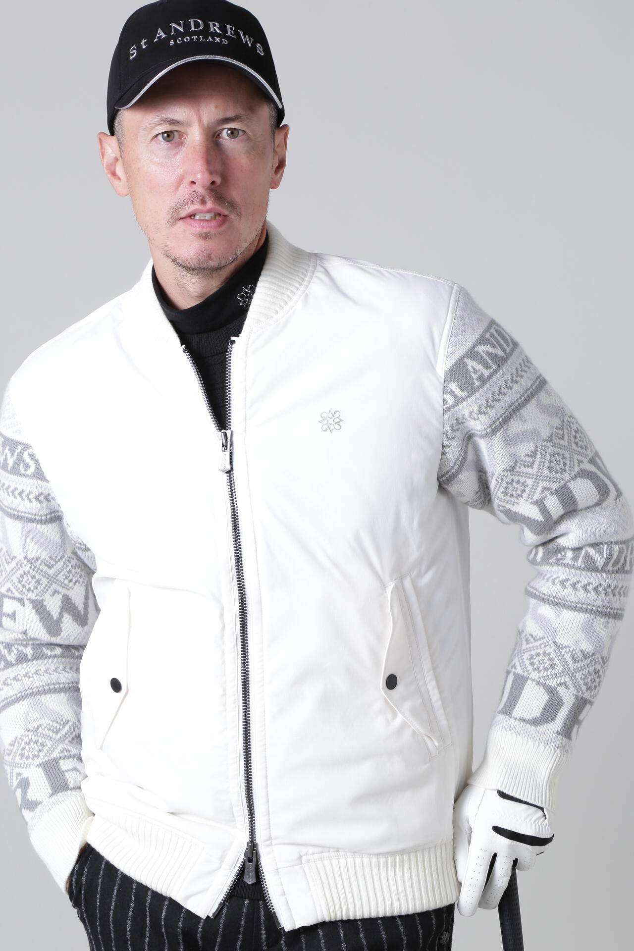 新品未使用　タグ付き　St ANDREWS セントアンドリュース ニットブルゾン 中綿袖ニットブルゾン (MENS) | St ANDREWS（セントアンドリュース