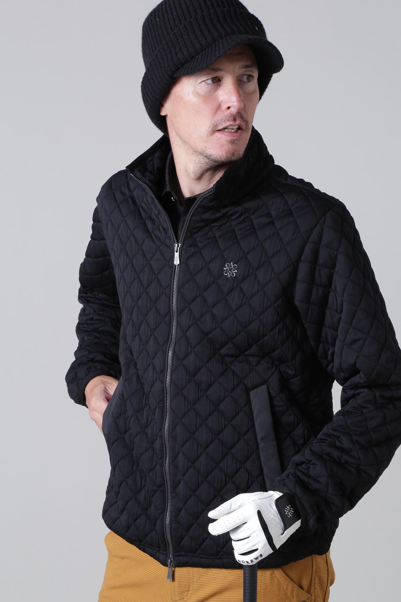 St ANDREWS（セントアンドリュース） スタンドカラーフルジップジャケット ロゴジャガード スタンドジップブルゾン (MENS) | St ANDREWS（セント