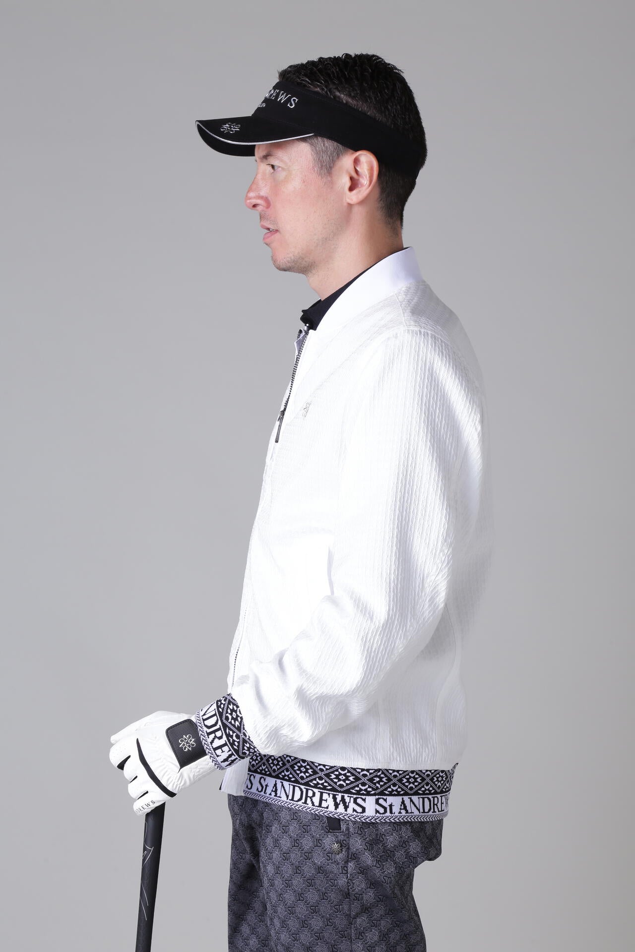 小紋千鳥ふくれジャガード ブルゾン (MENS)