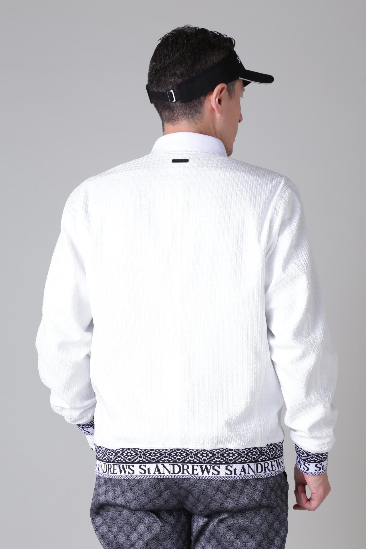 小紋千鳥ふくれジャガード ブルゾン (MENS)