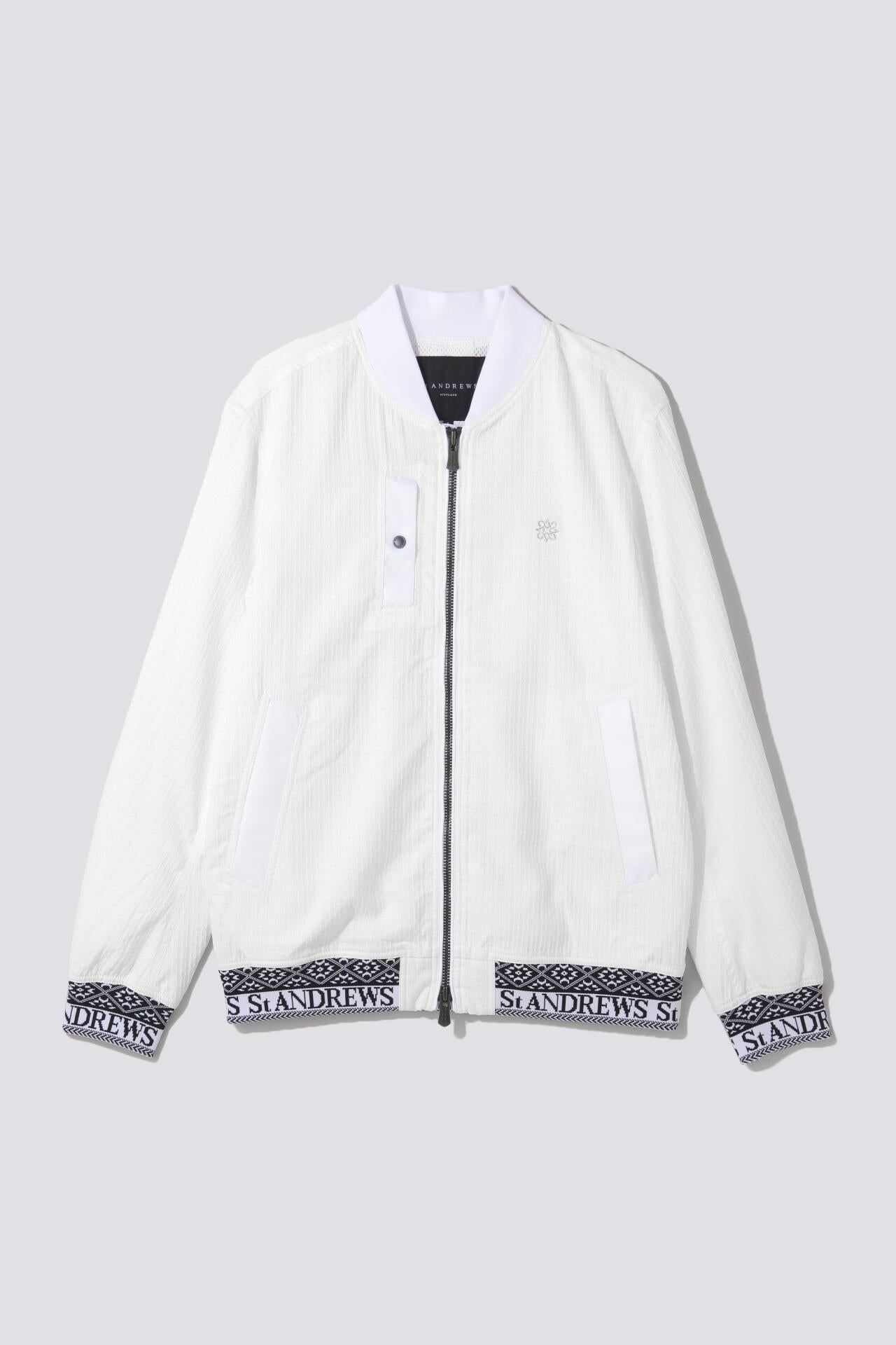 小紋千鳥ふくれジャガード ブルゾン (MENS)
