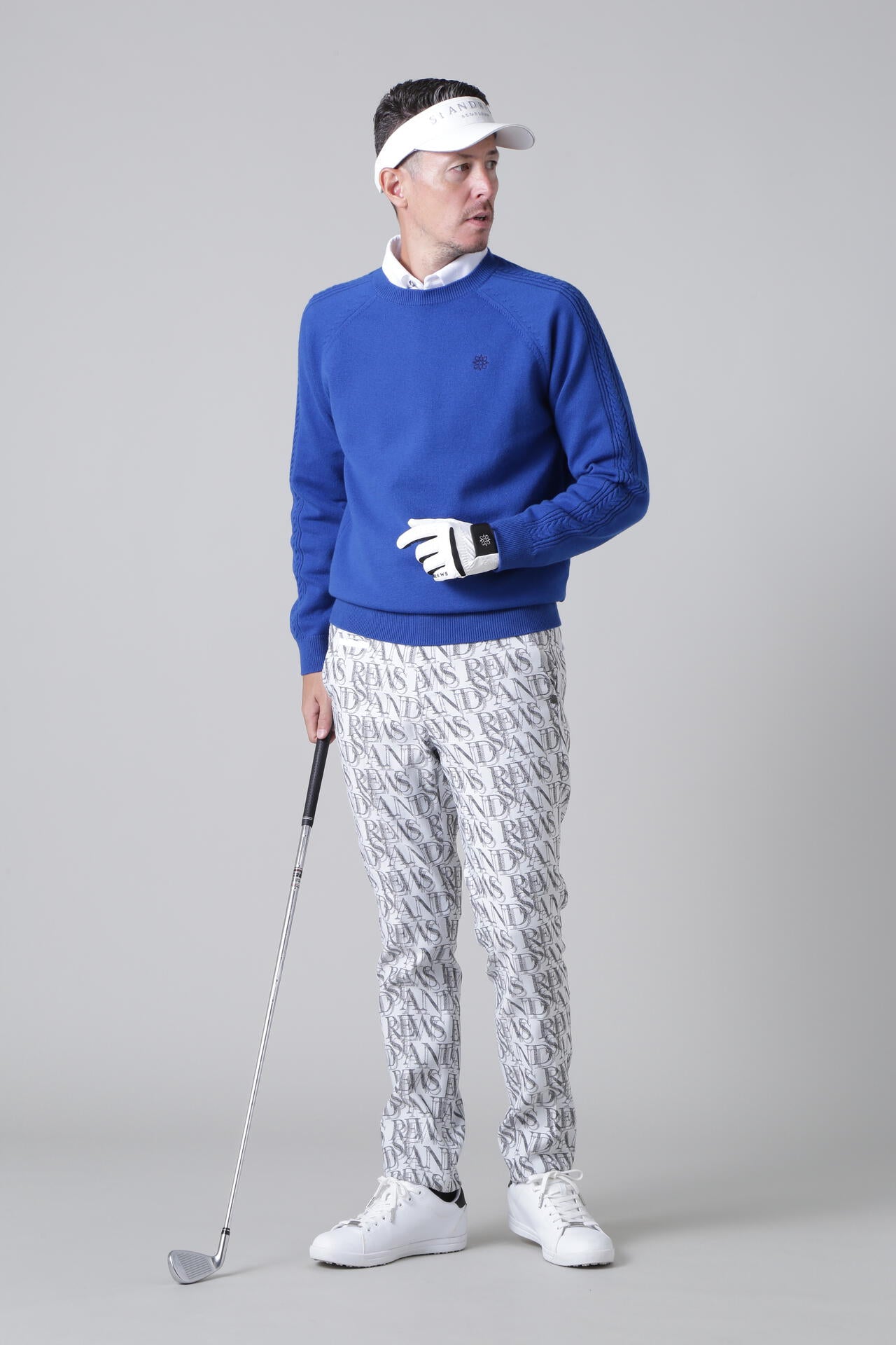 ○★新品未使用　St ANDREWS　クロッシングロゴジャガードパンツ　M　黒 スパングルロゴジャガードパンツ (MENS) | St ANDREWS（セント