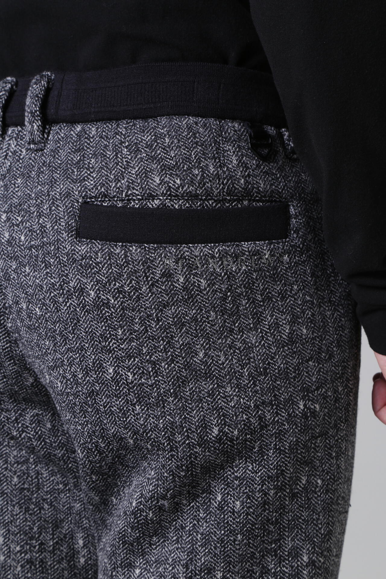 ツイード風裏起毛中綿キルトパンツ (MENS)