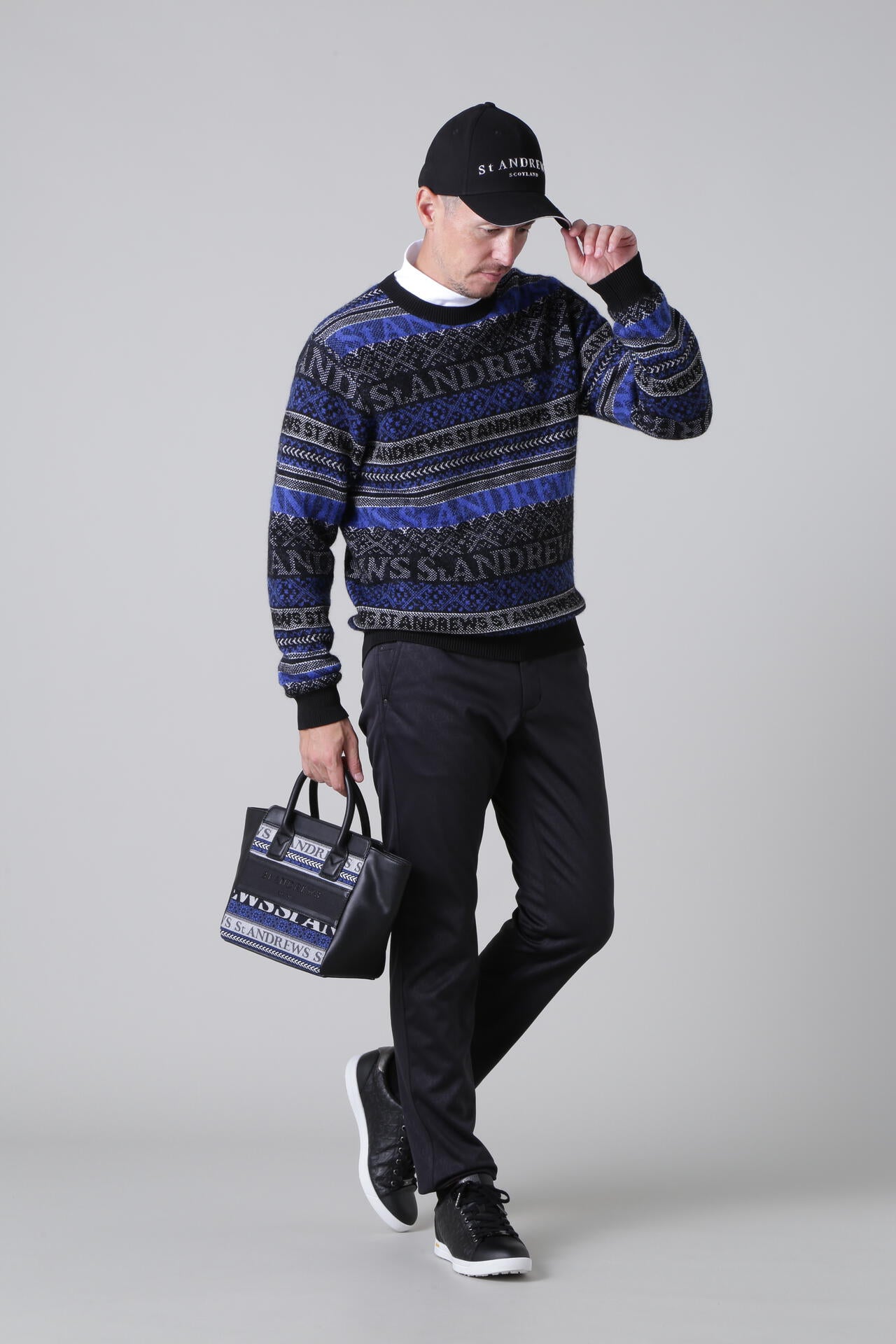 ロゴエンボスボンディング ストレッチパンツ (MENS)