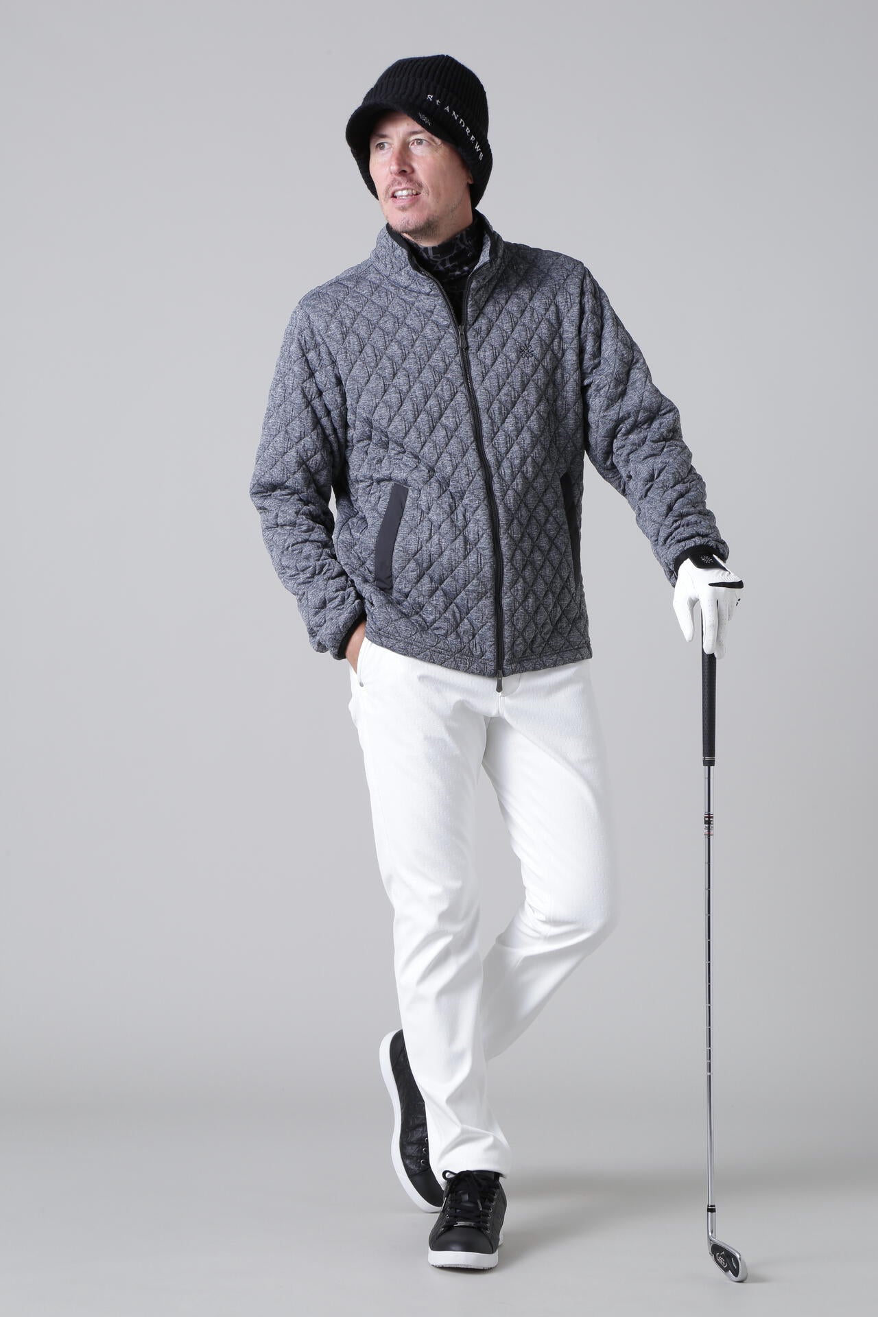 ロゴエンボスボンディング ストレッチパンツ (MENS)