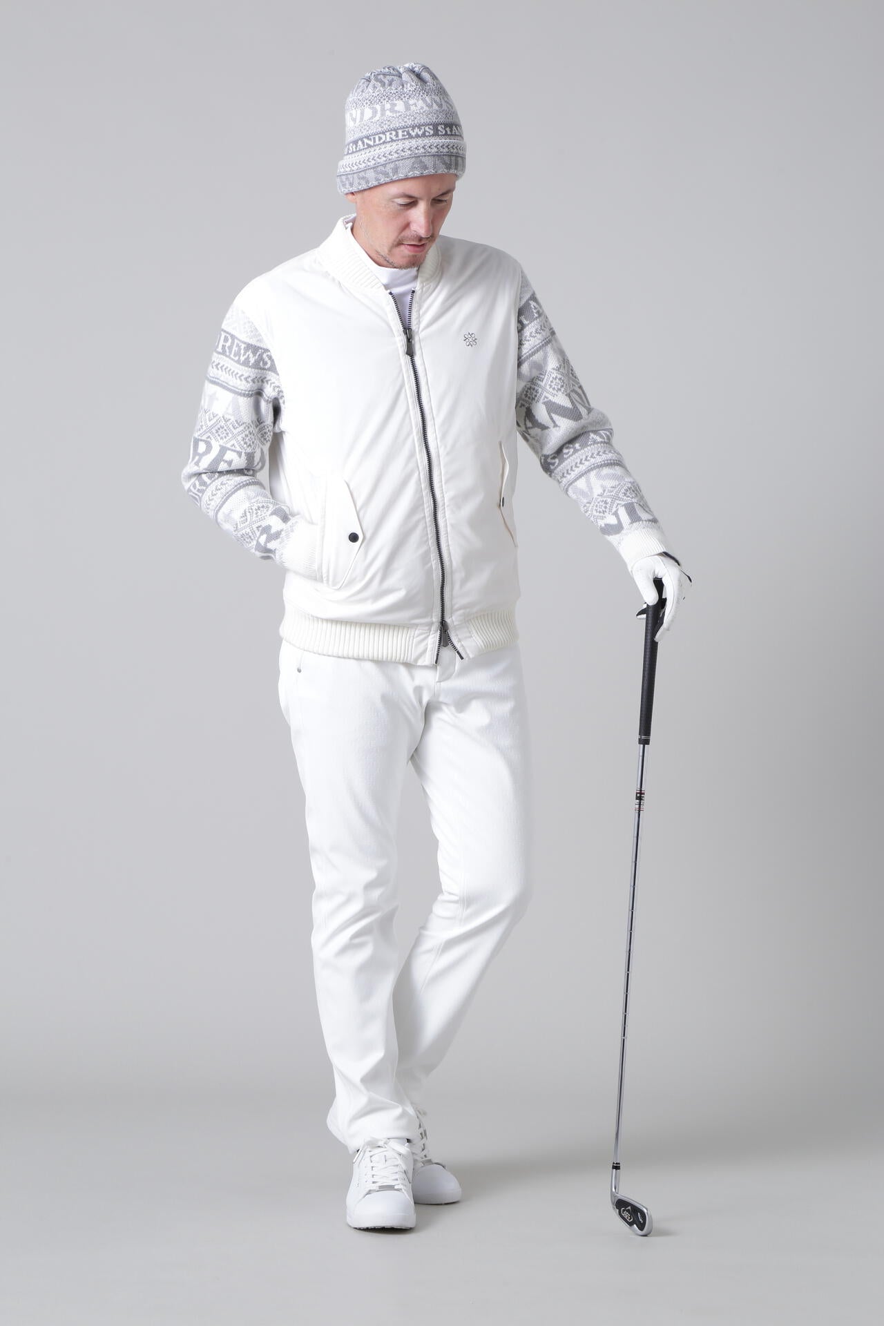 ロゴエンボスボンディング ストレッチパンツ (MENS)