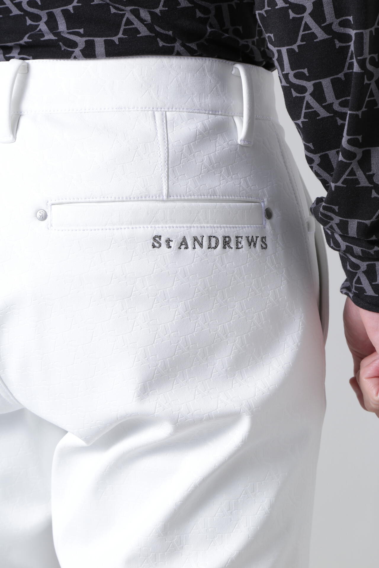 ロゴエンボスボンディング ストレッチパンツ (MENS)