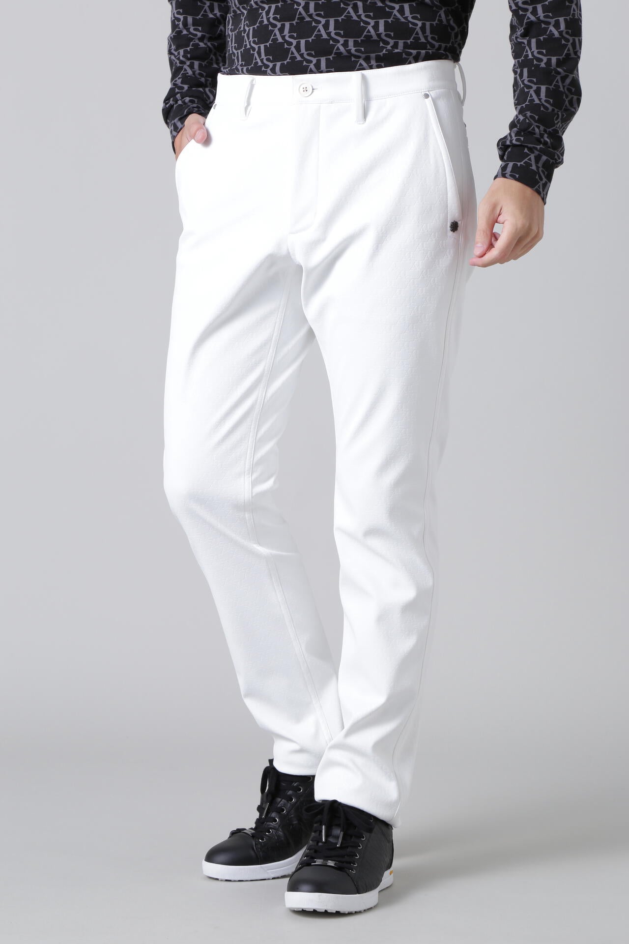 ロゴエンボスボンディング ストレッチパンツ (MENS)