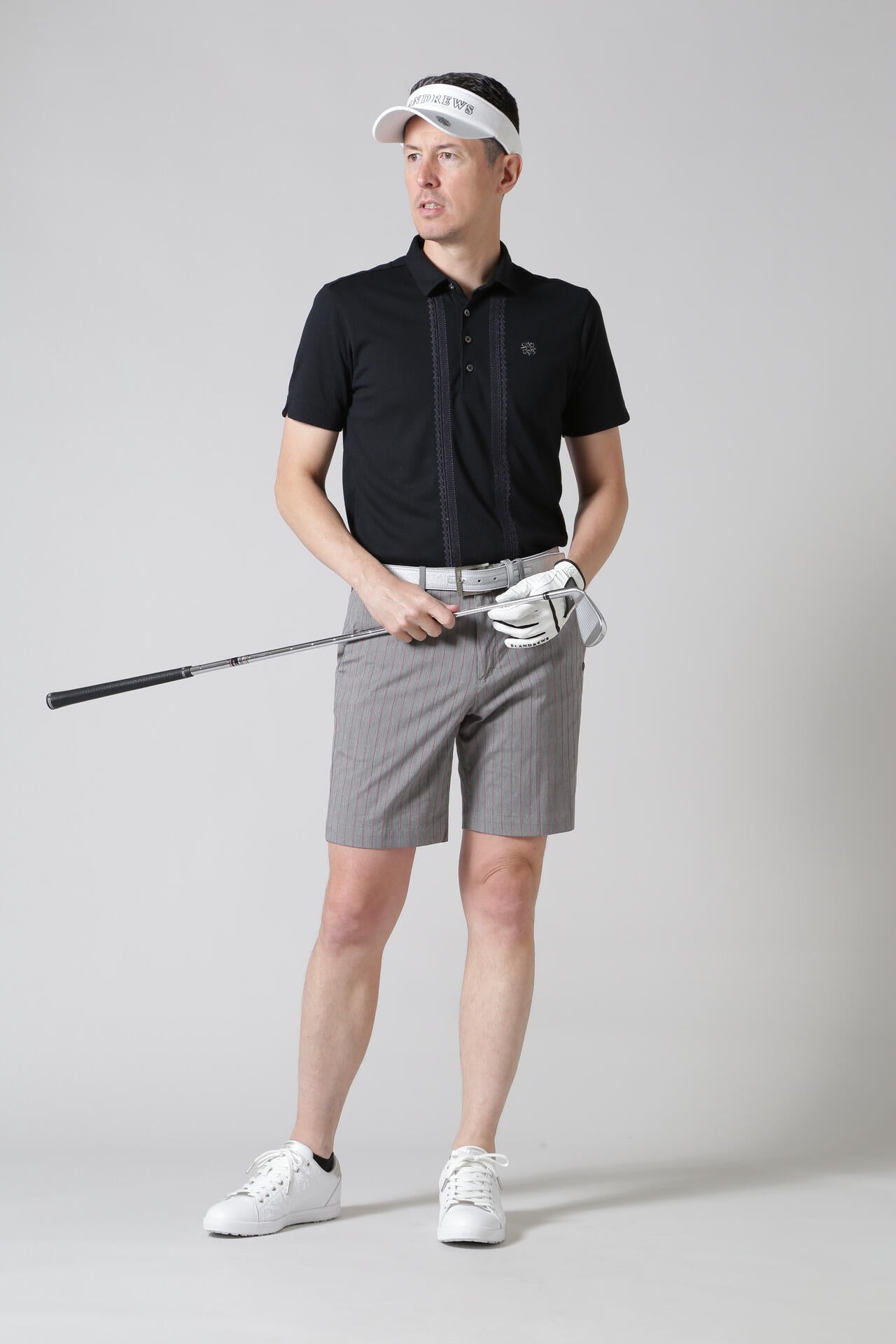 ステッチストライプショートパンツ (MENS)