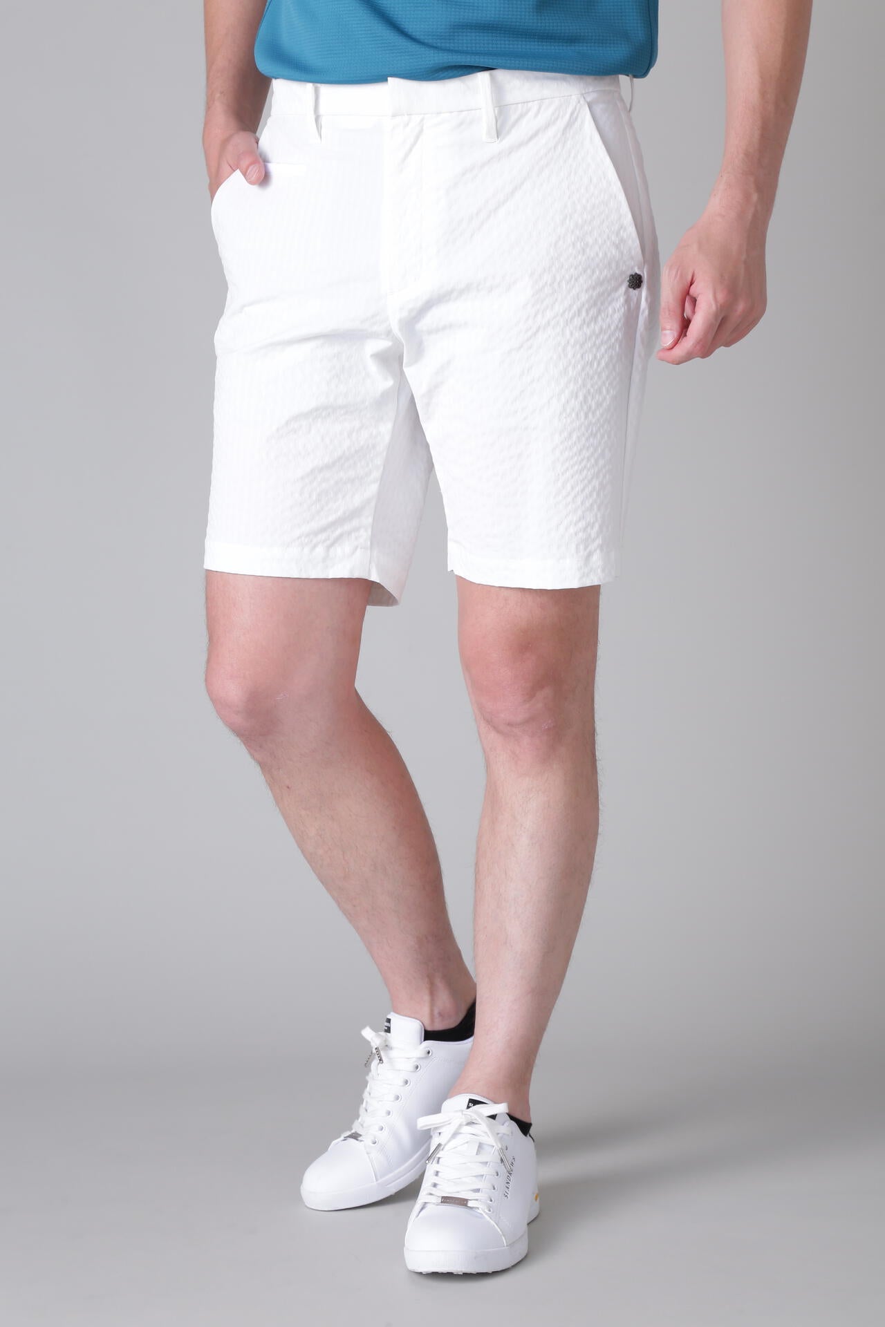 サッカーストライプストレッチショートパンツ (MENS)