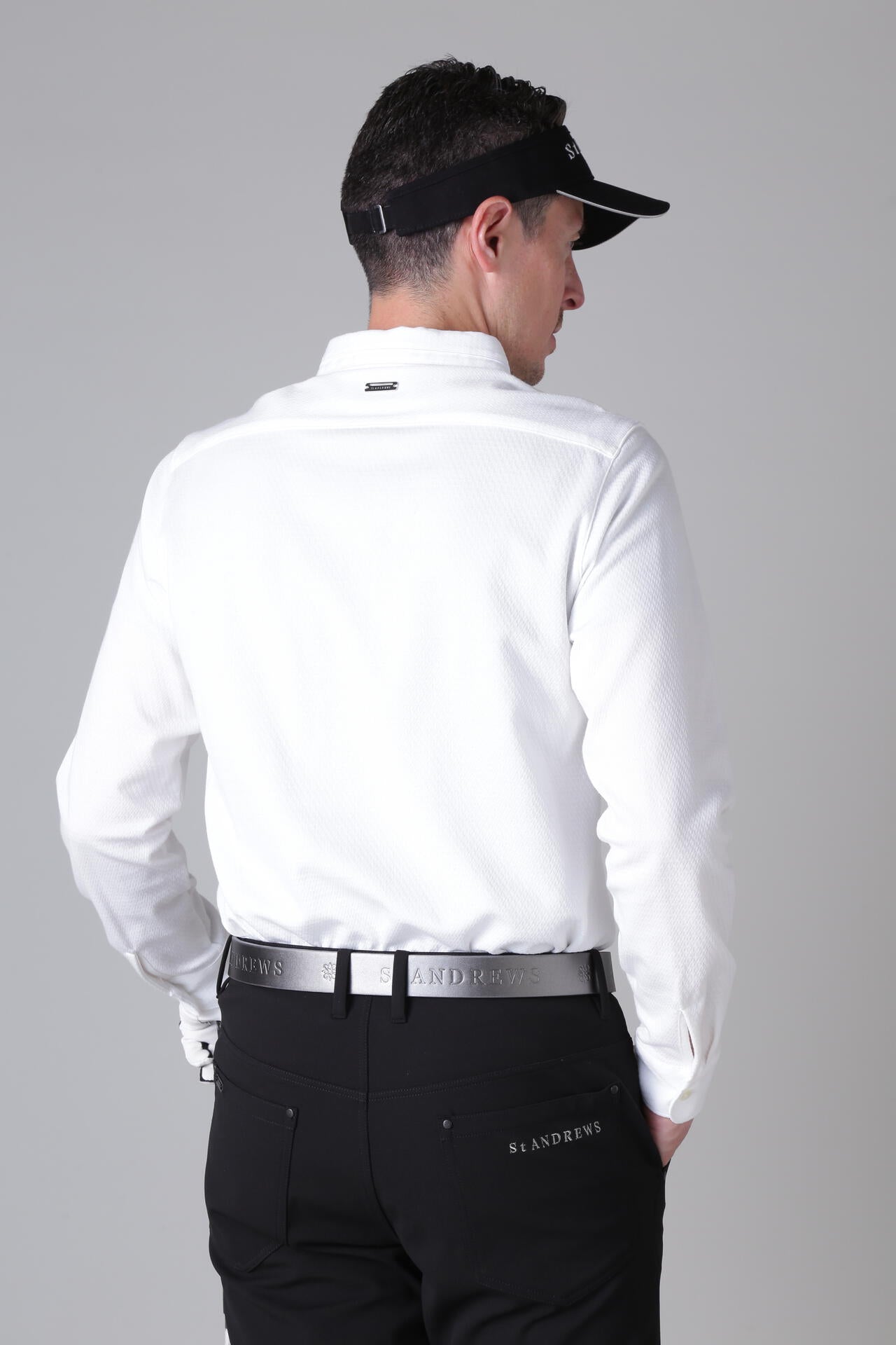 ブリスタージャガード長袖ポロシャツ (MENS)