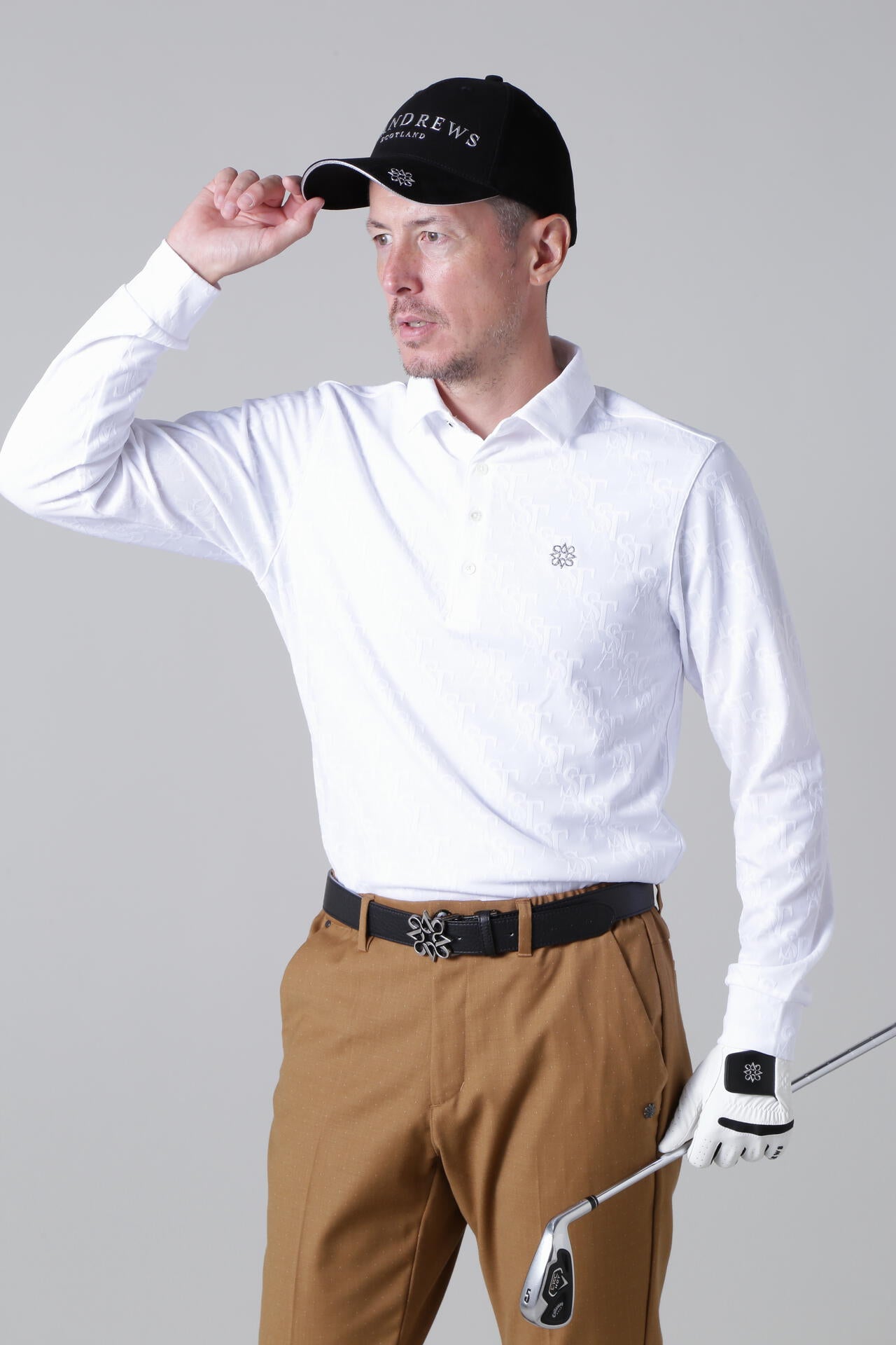 STAロゴジャガード長袖シャツ (MENS)
