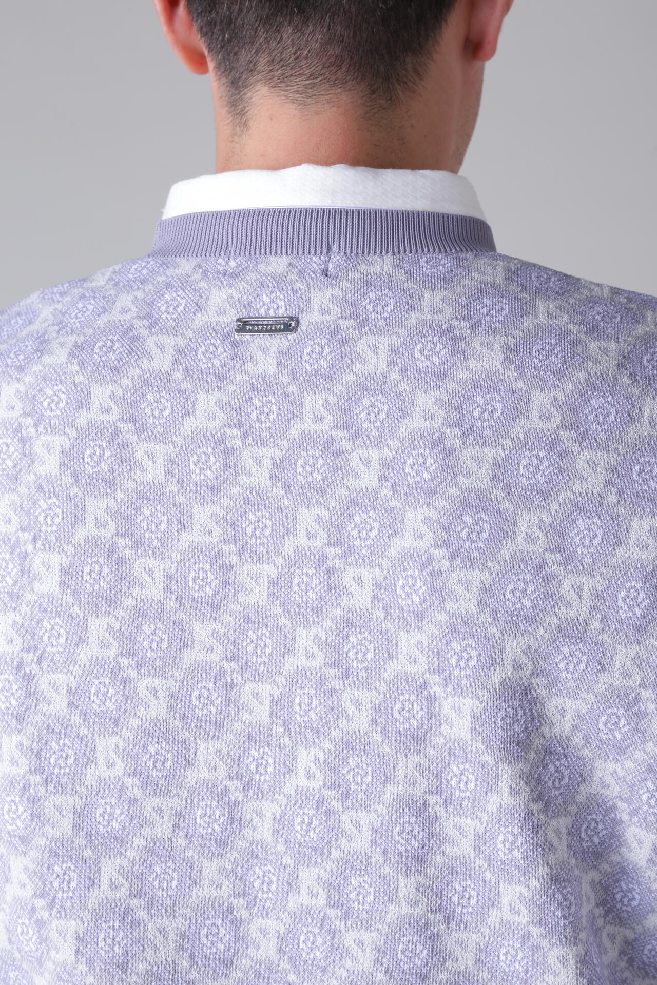 STボニースコットランドジャガード クルーネックニットプルオーバー (MENS)