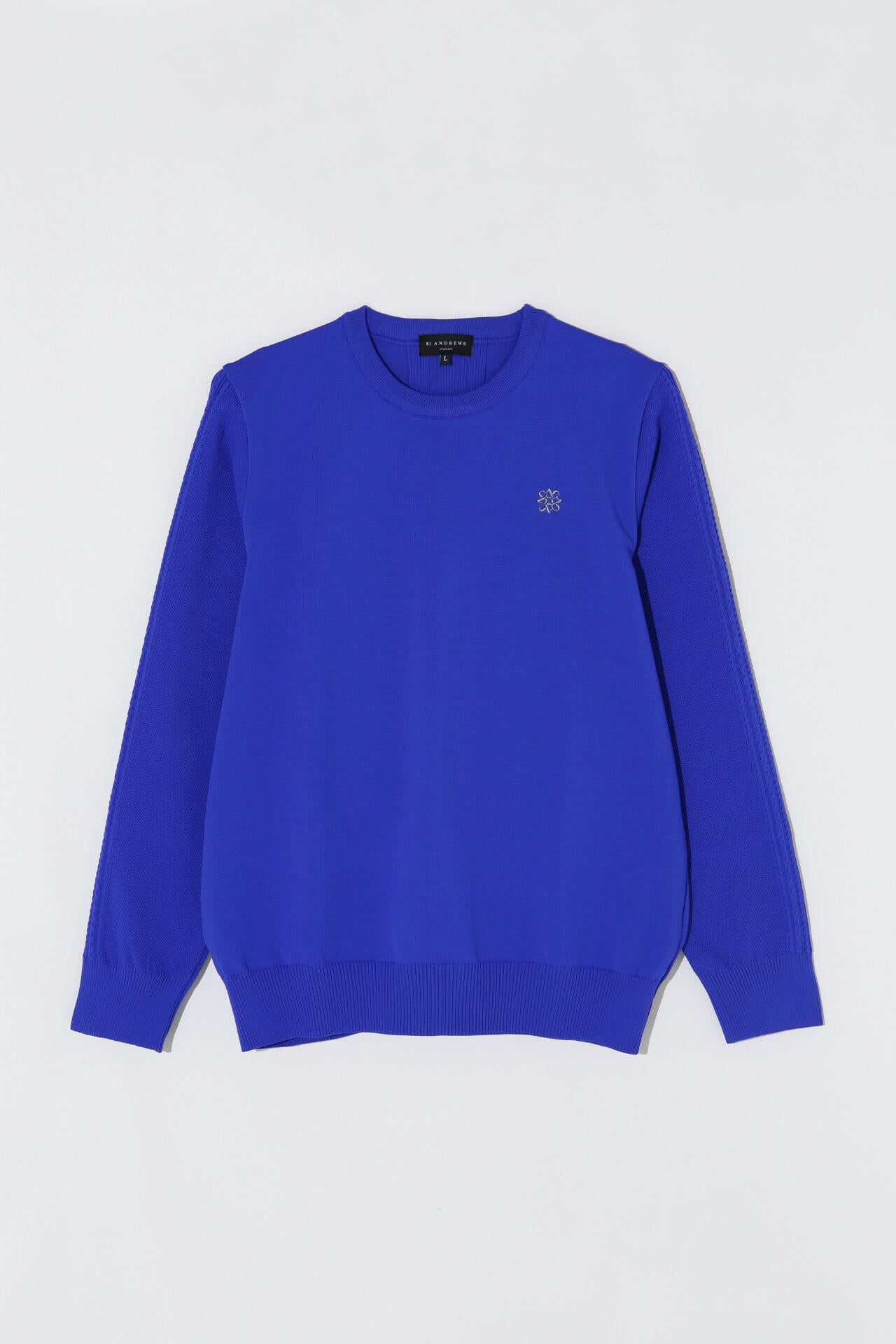 14G天竺×ケーブル クルーネックニットプルオーバー (MENS)