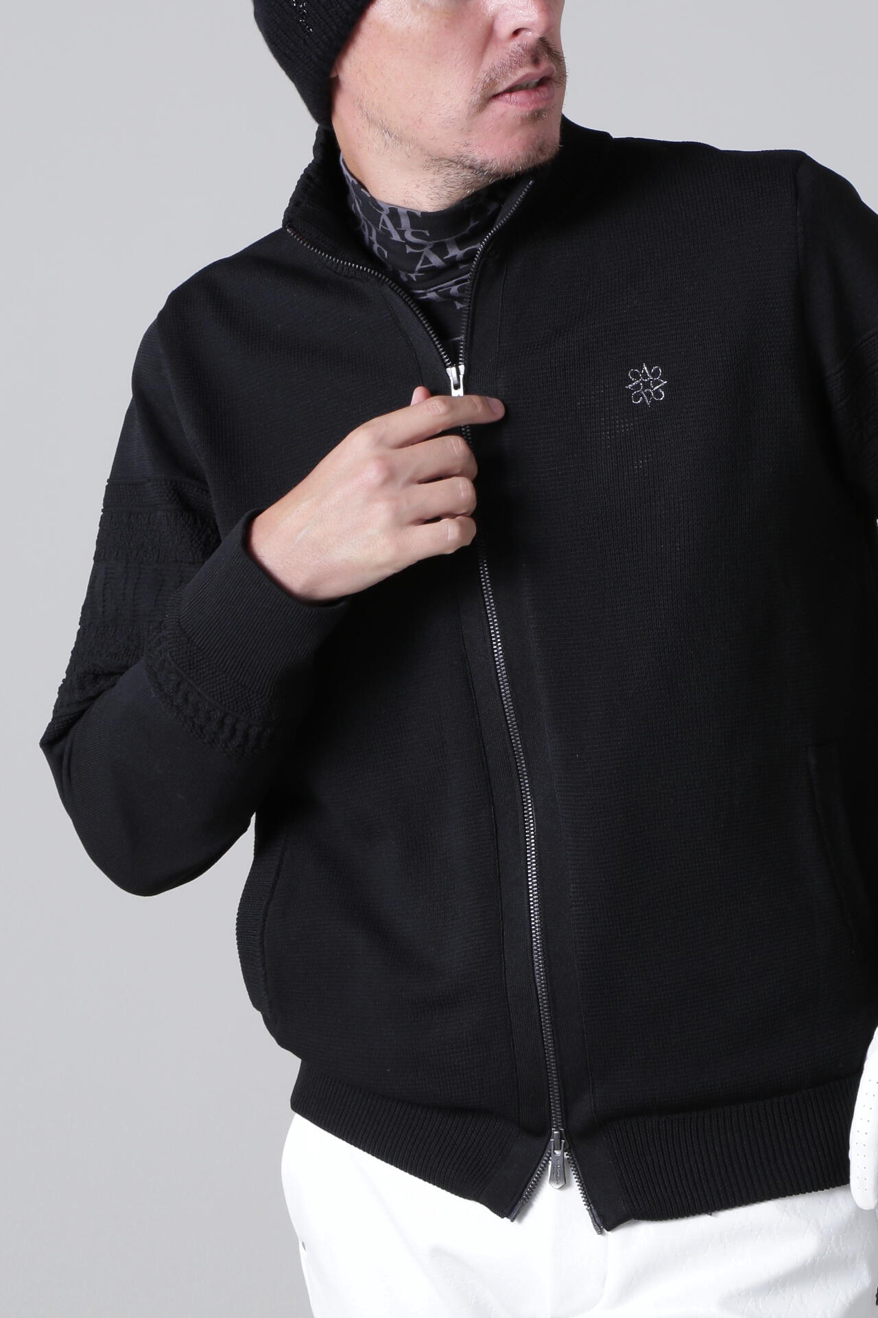 St.Andrews セントアンドリュー ス　裏付きニットブルゾン サイズM 12G天竺裏地付き フルジップアップニットブルゾン (MENS) | St ANDREWS