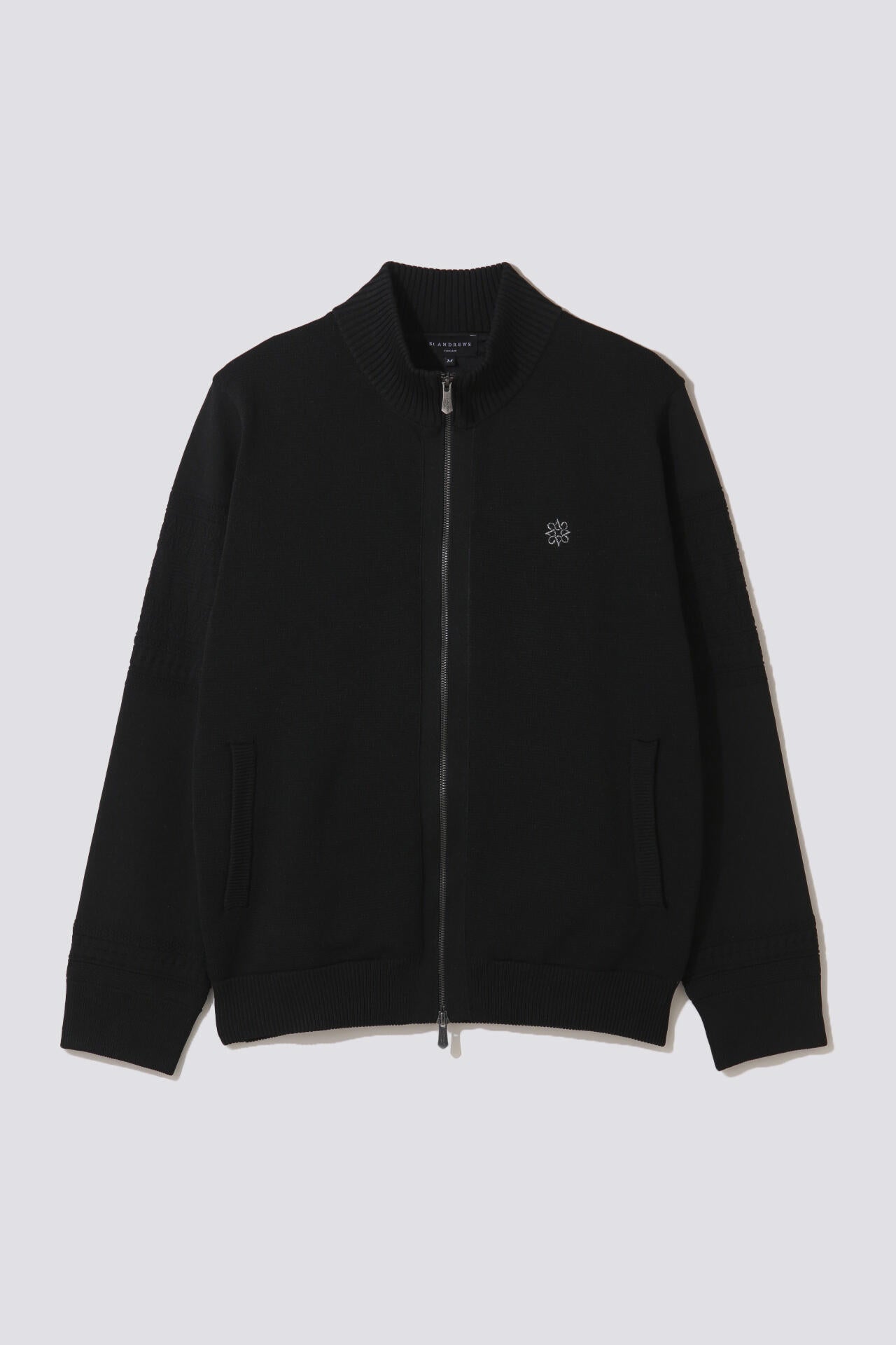 12G天竺裏地付き フルジップアップニットブルゾン (MENS) | St ANDREWS