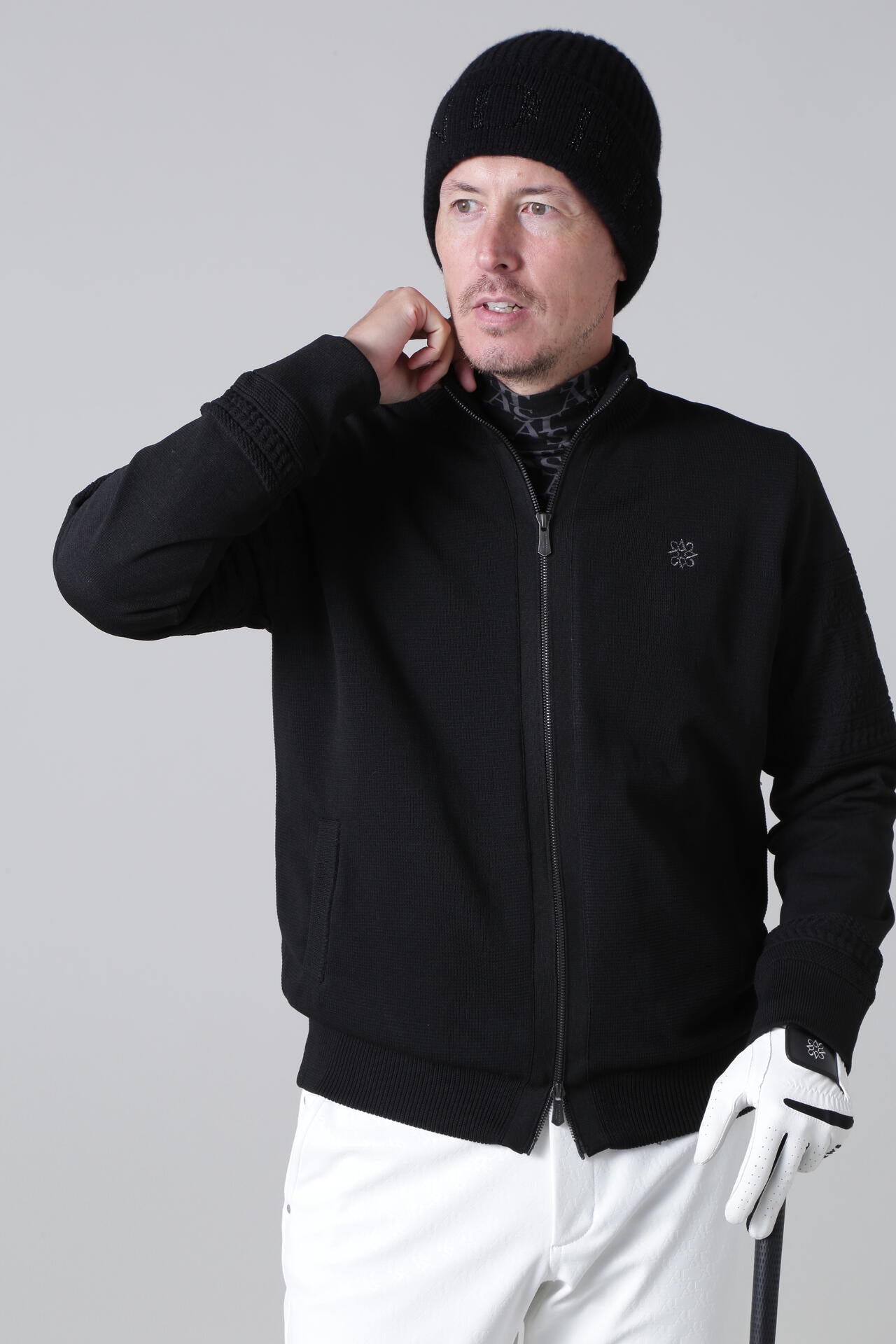 セントアンドリュース ロゴ入　 ジャケット　ブルゾン　ニット　 M 12G天竺裏地付き フルジップアップニットブルゾン (MENS) | St ANDREWS