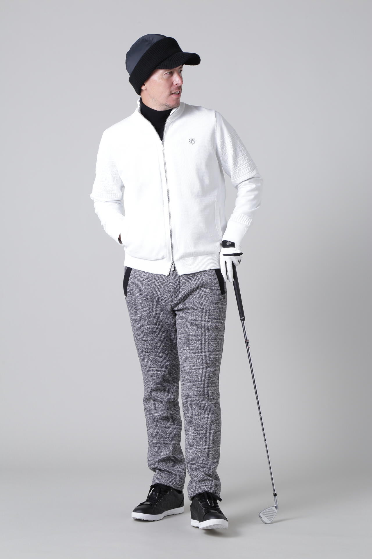 12G天竺裏地付き フルジップアップニットブルゾン (MENS) | St ANDREWS